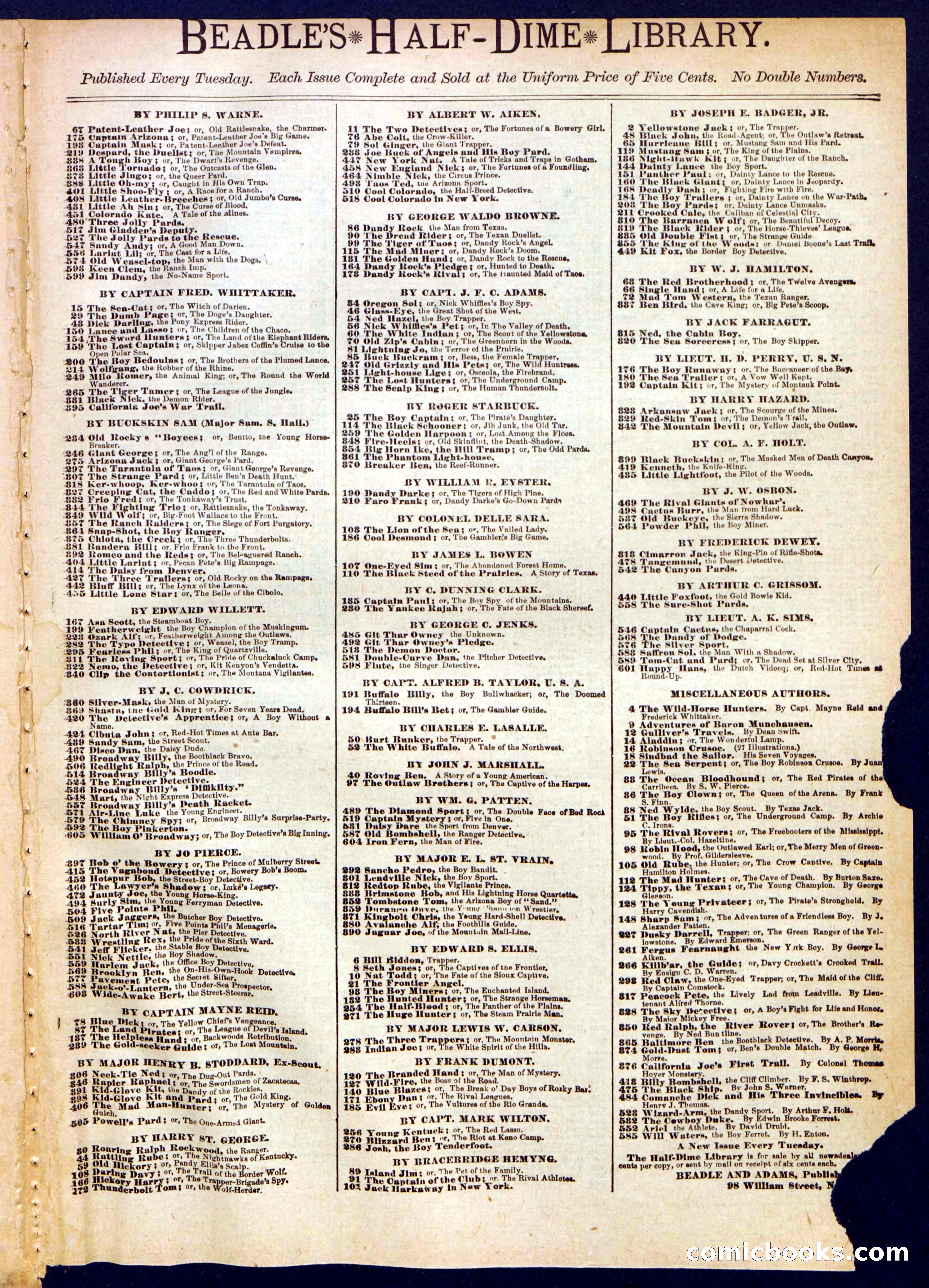 Beadle's Half Dime Library No. 522 — page 15 of 16