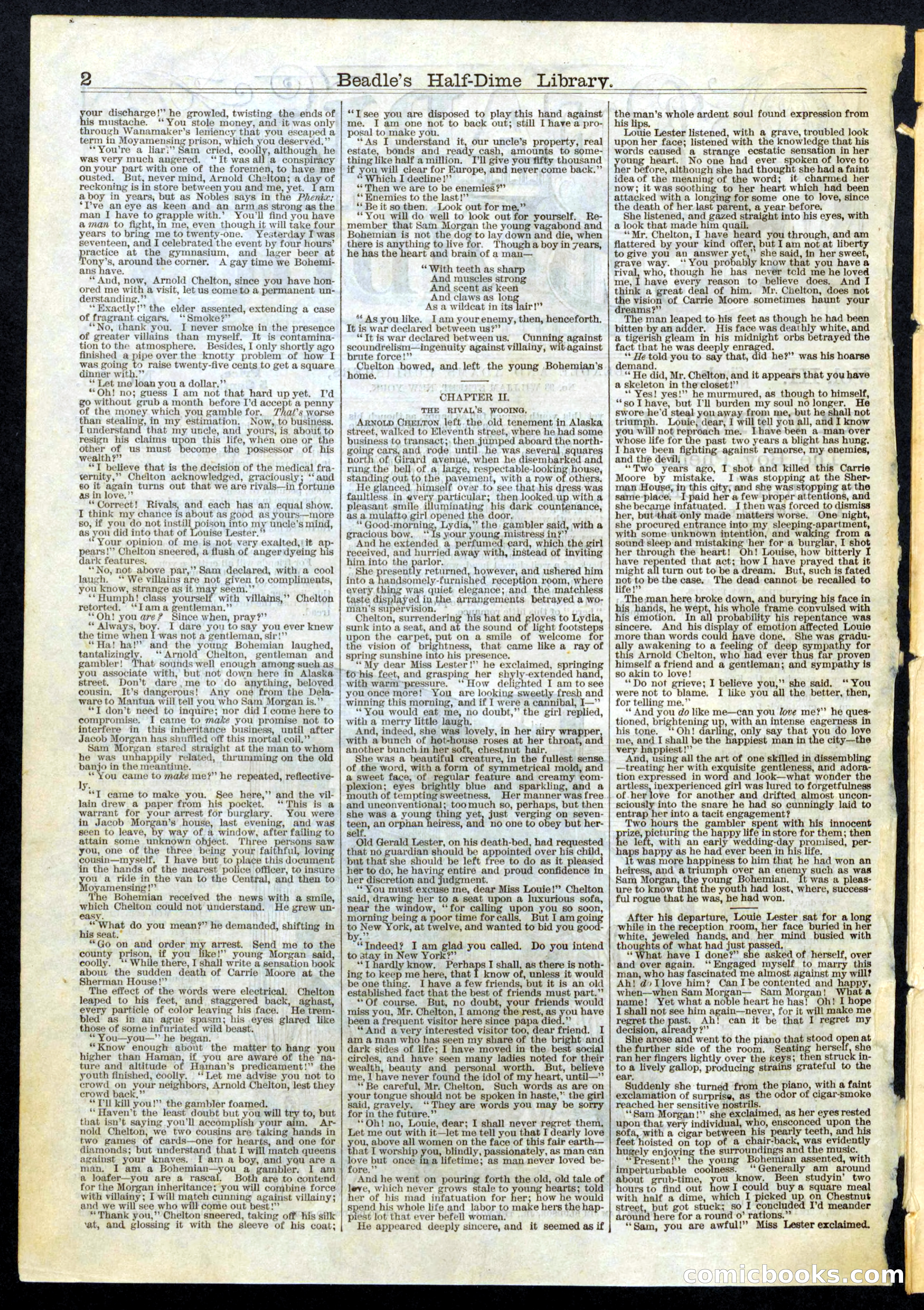 Beadle's Half Dime Library No. 53 — page 2 of 16