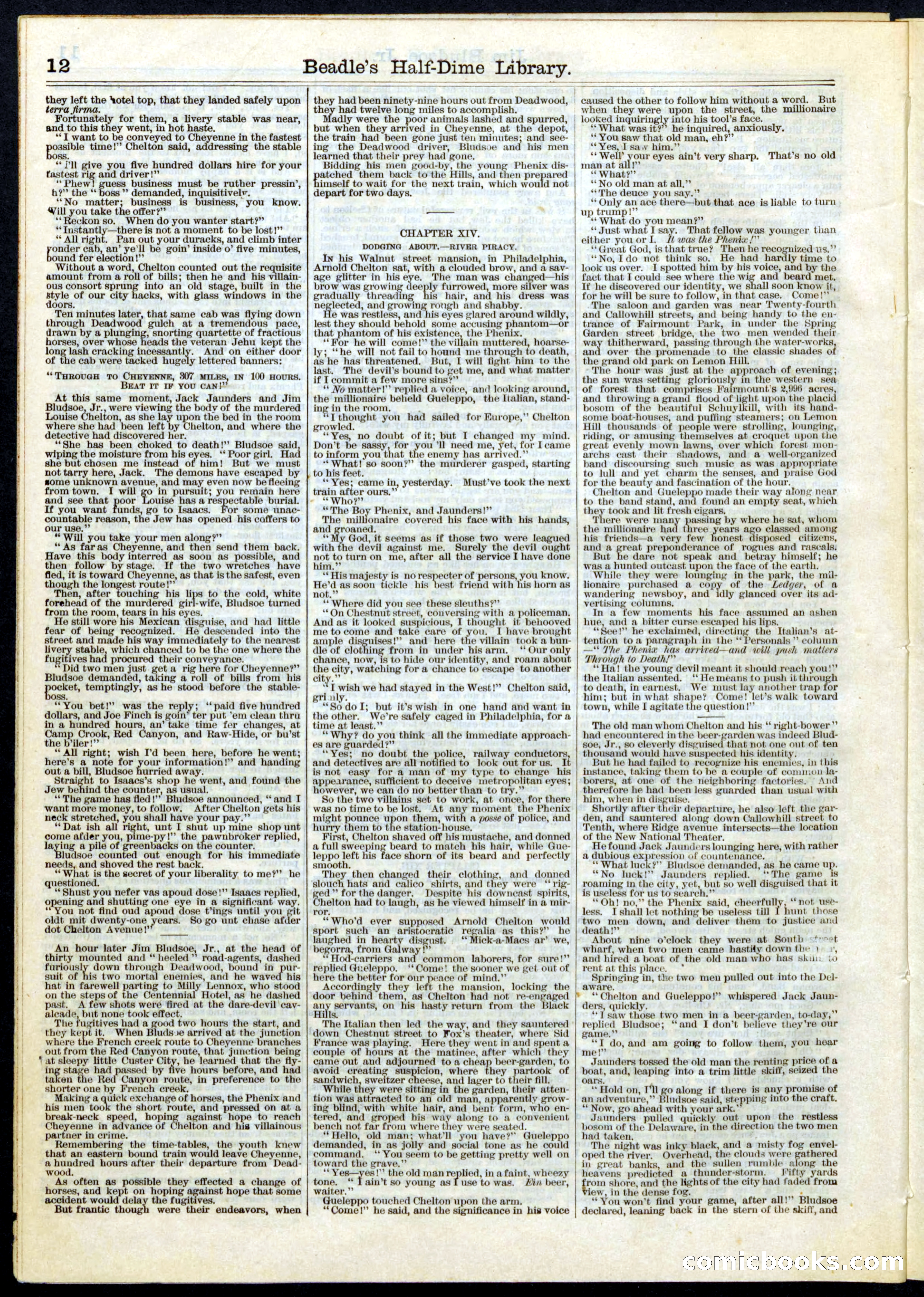 Beadle's Half Dime Library No. 53 — page 12 of 16