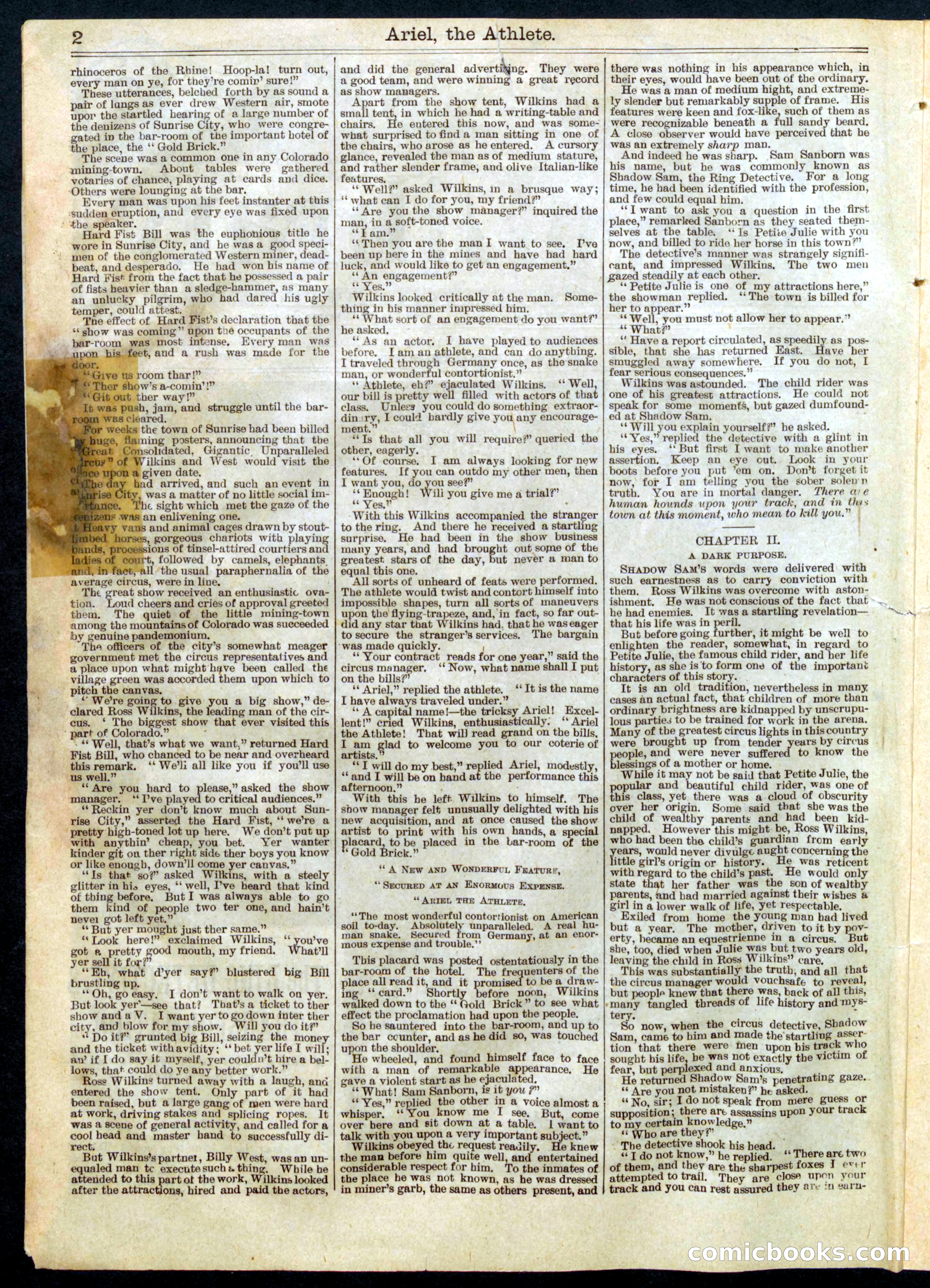 Beadle's Half Dime Library, No. 552 — page 2 of 16