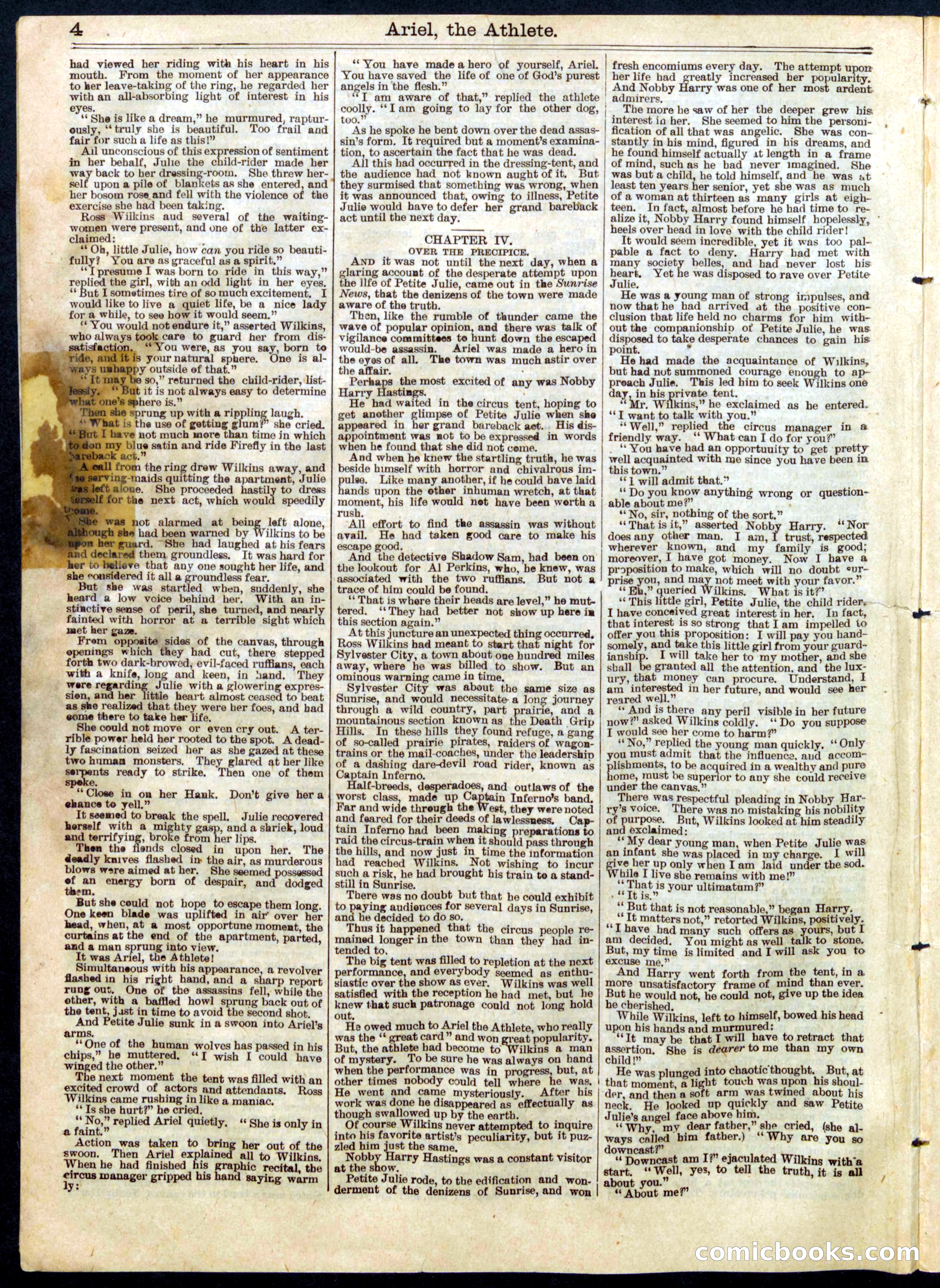 Beadle's Half Dime Library, No. 552 — page 4 of 16