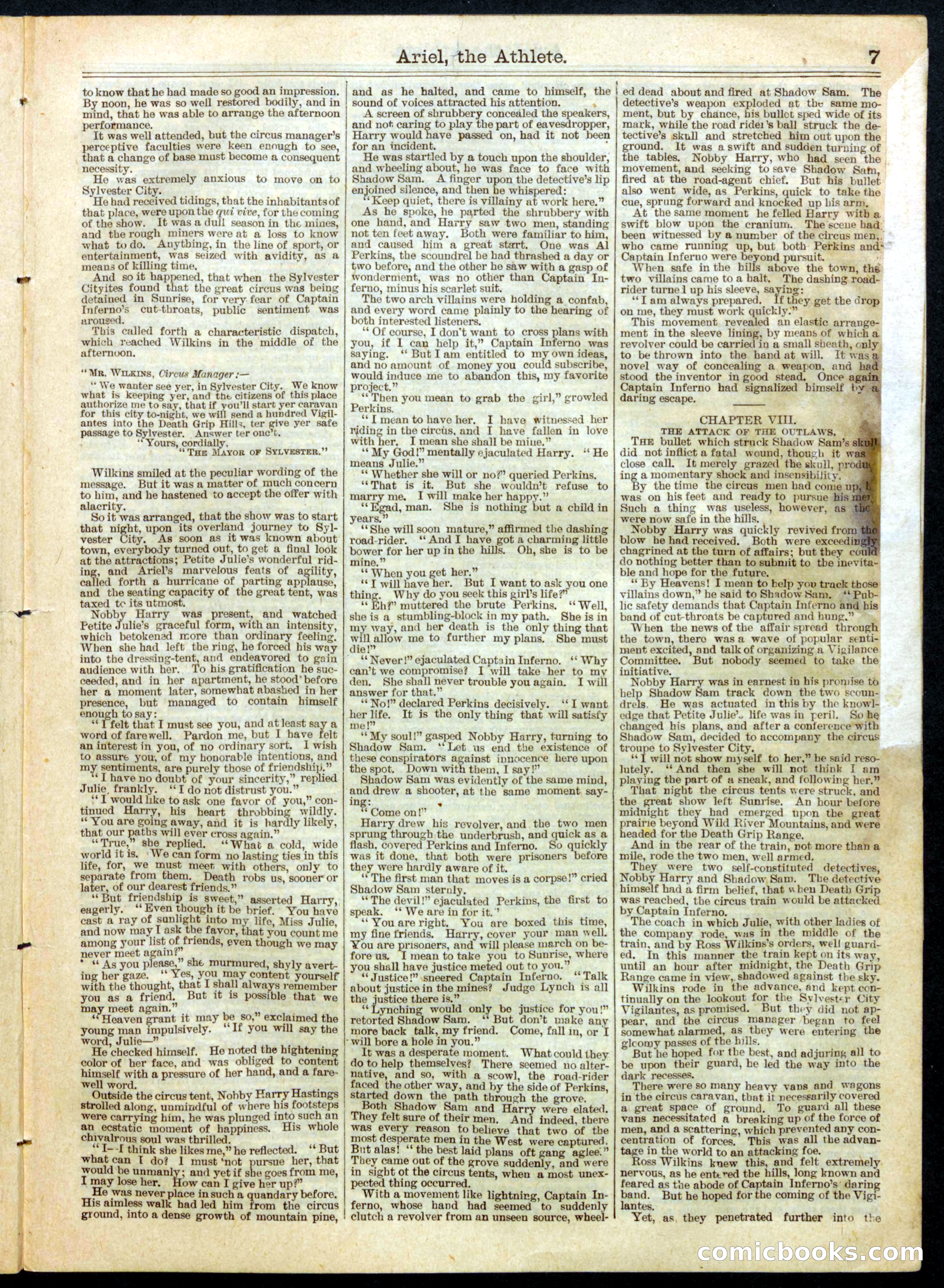 Beadle's Half Dime Library, No. 552 — page 7 of 16