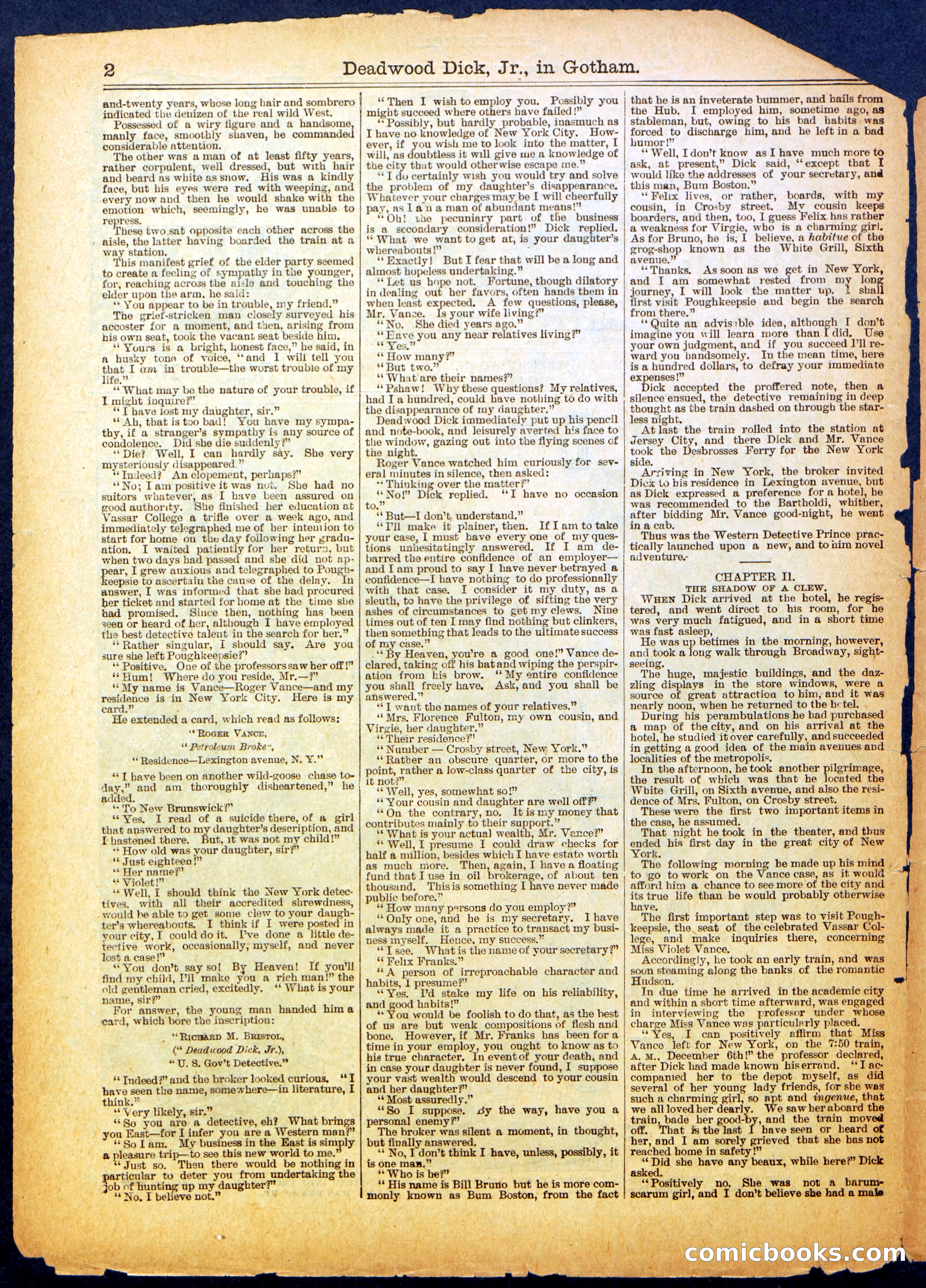 Beadle's Half Dime Library, No. 554 — page 2 of 16