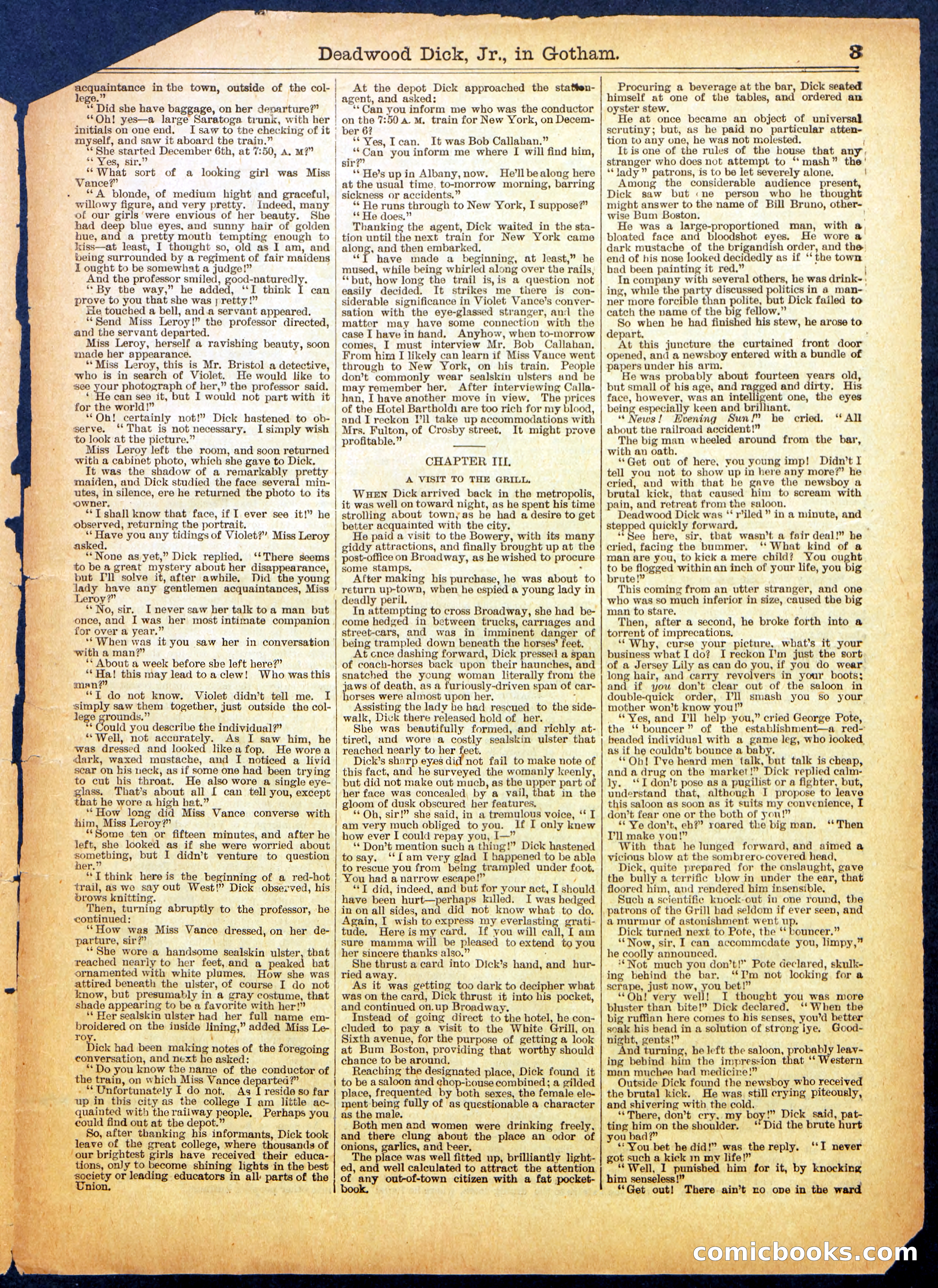 Beadle's Half Dime Library, No. 554 — page 3 of 16