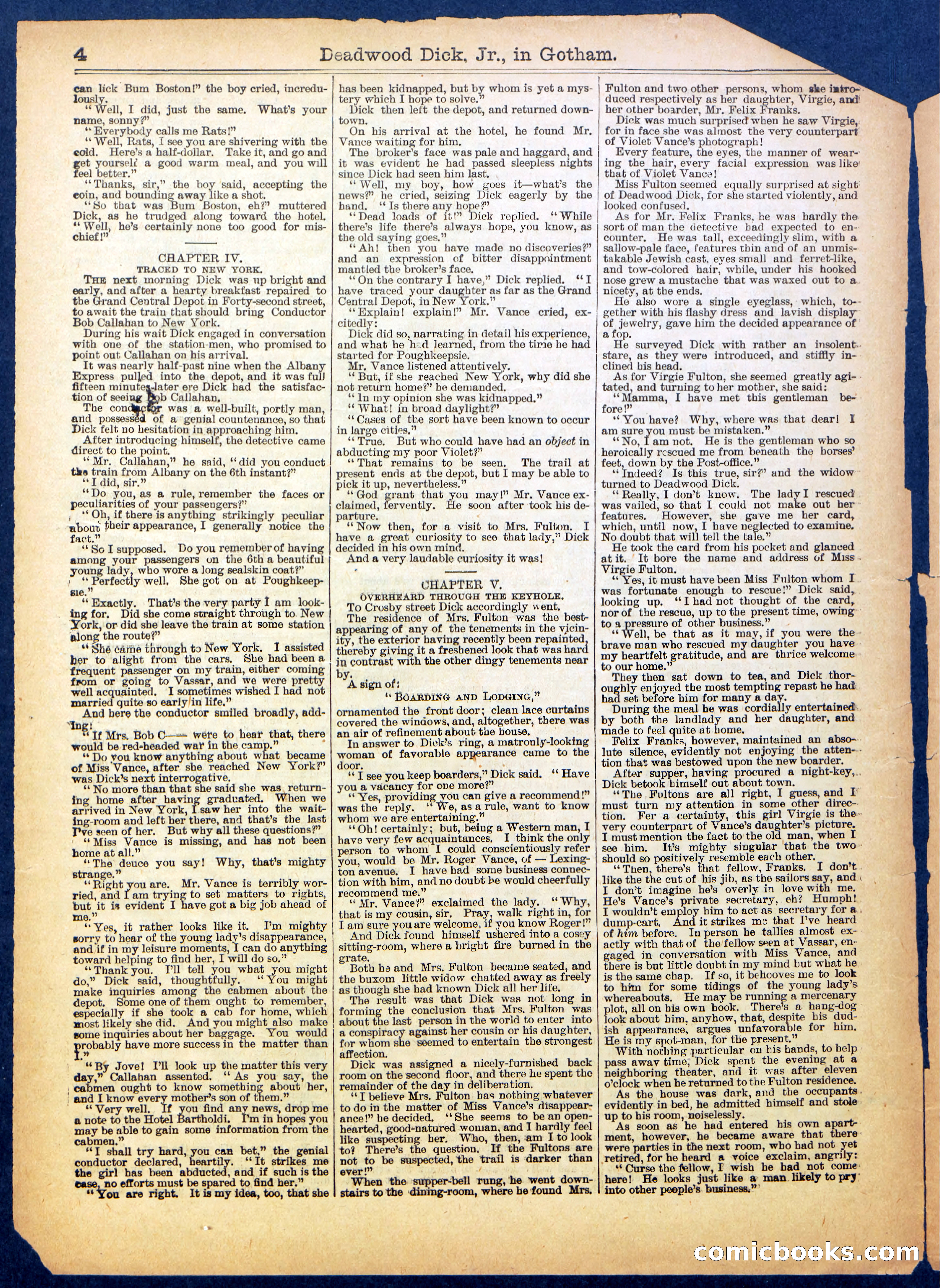 Beadle's Half Dime Library, No. 554 — page 4 of 16