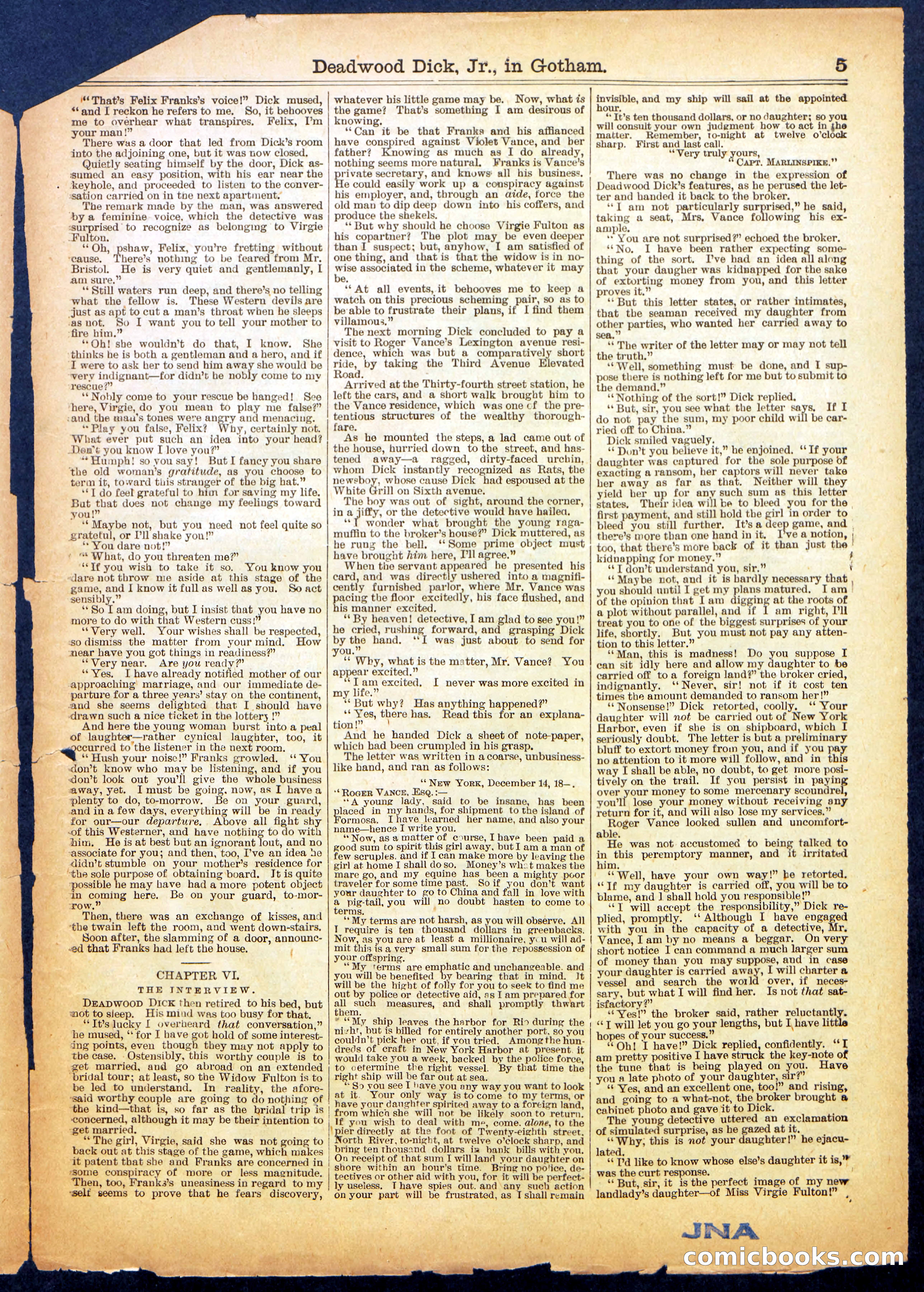 Beadle's Half Dime Library, No. 554 — page 5 of 16