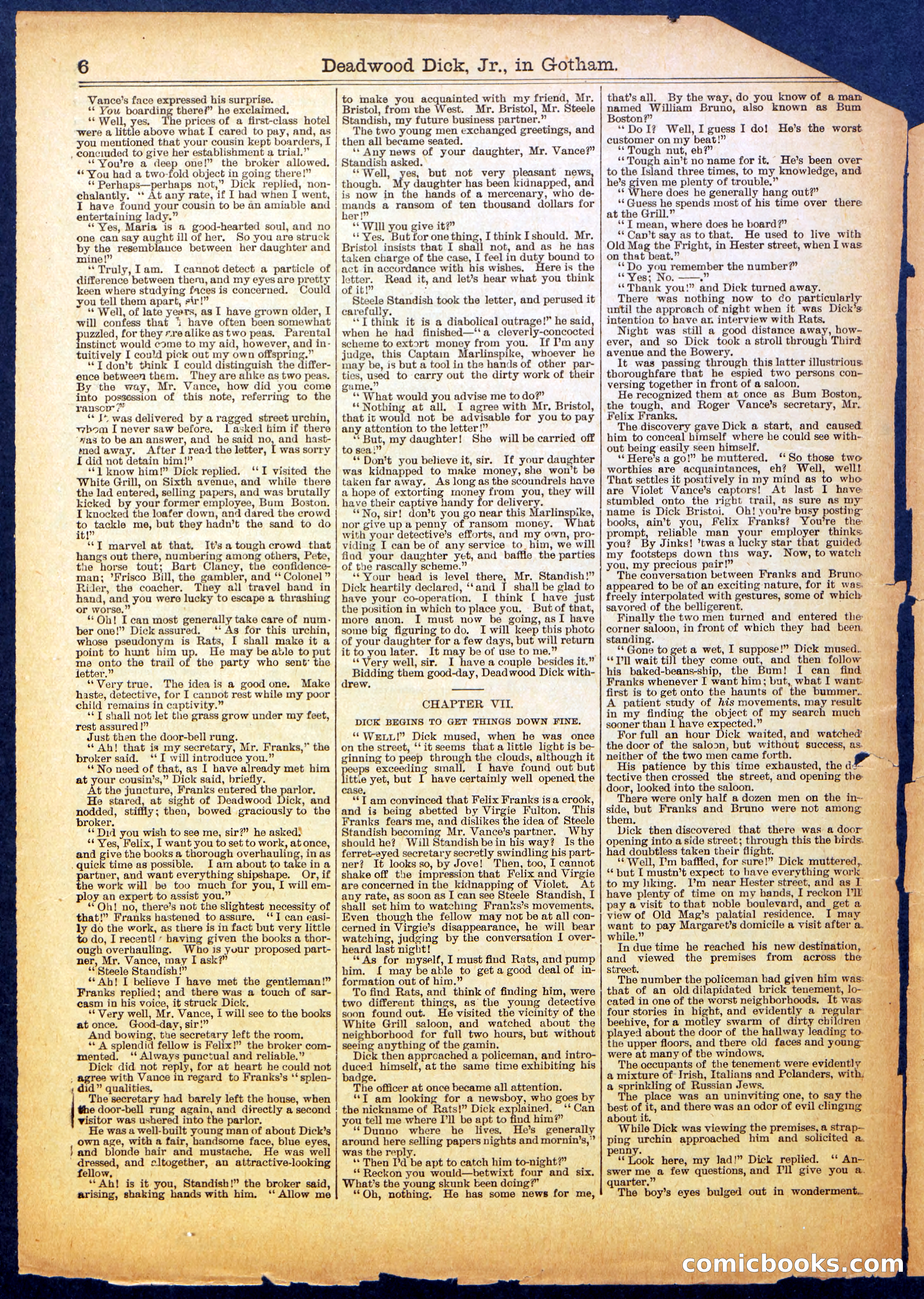 Beadle's Half Dime Library, No. 554 — page 6 of 16