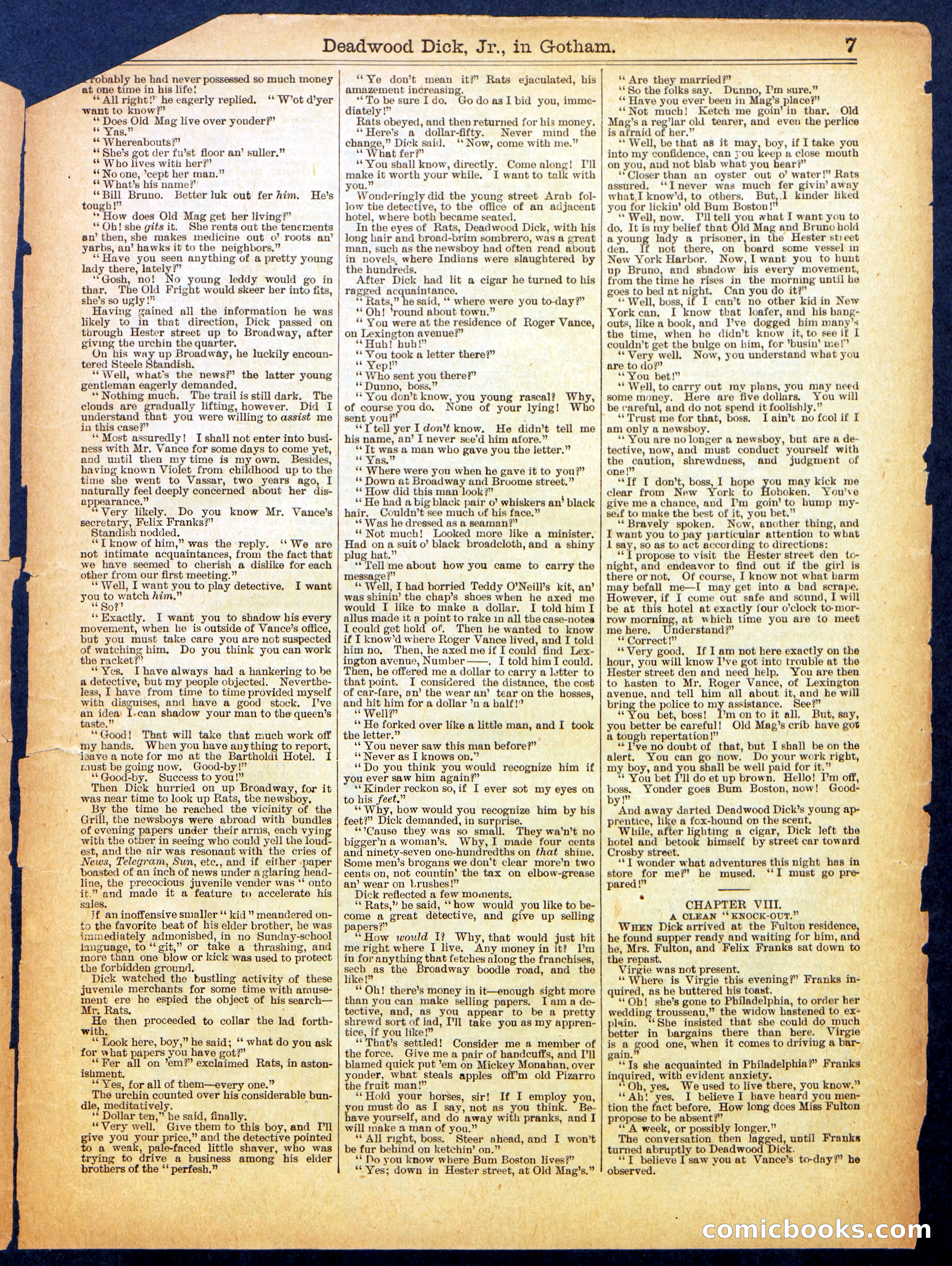Beadle's Half Dime Library, No. 554 — page 7 of 16