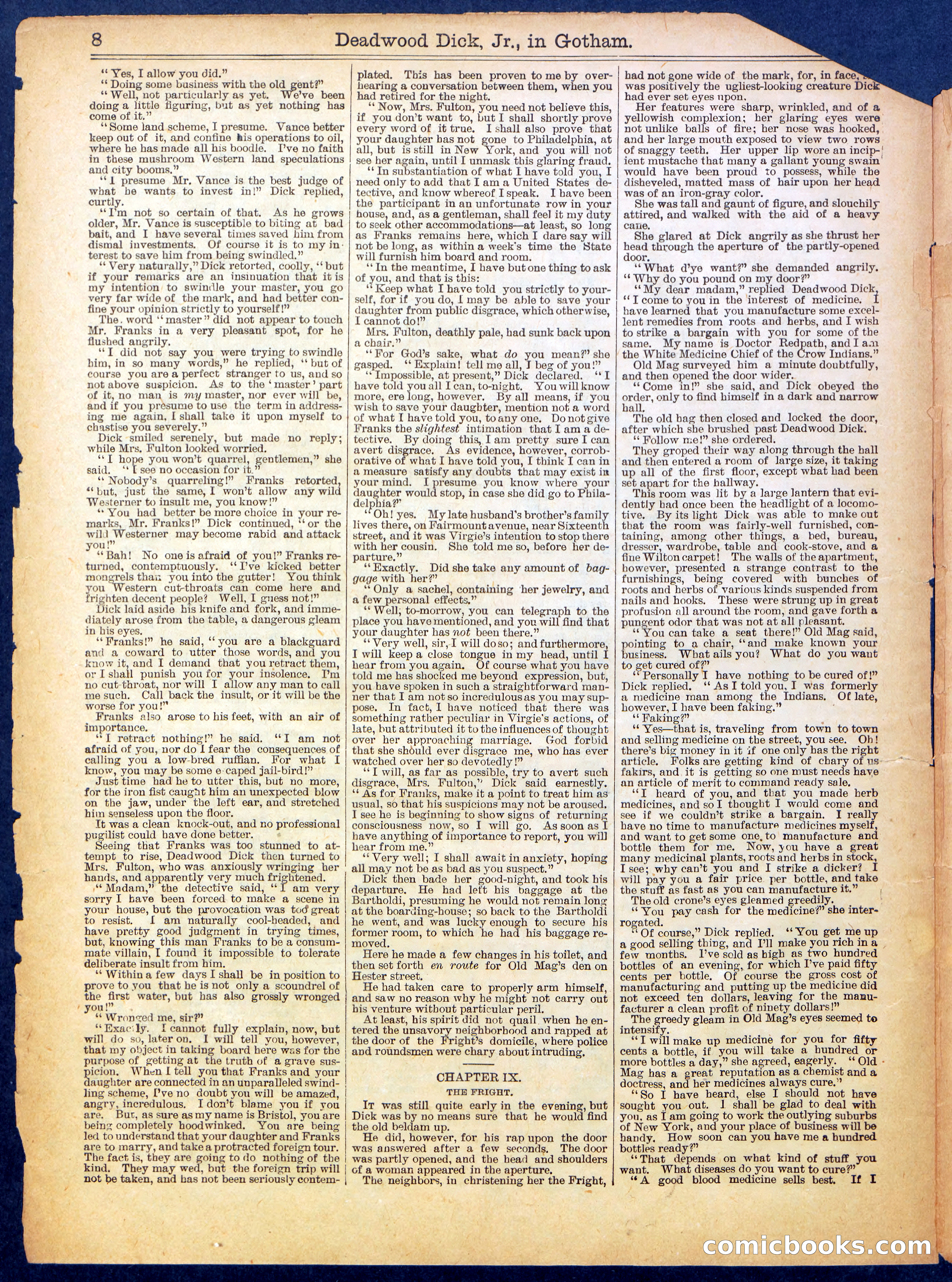 Beadle's Half Dime Library, No. 554 — page 8 of 16