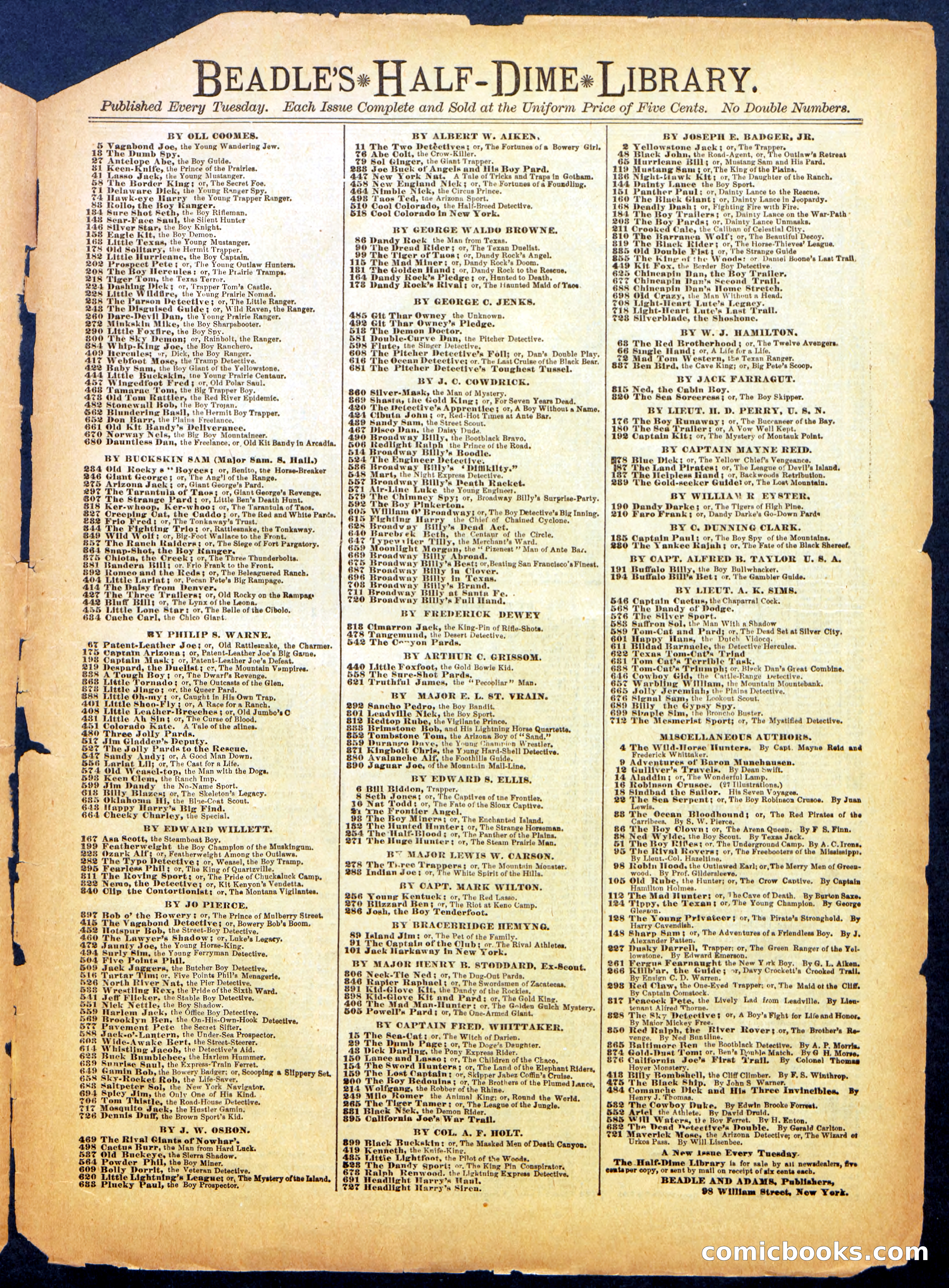 Beadle's Half Dime Library, No. 554 — page 15 of 16