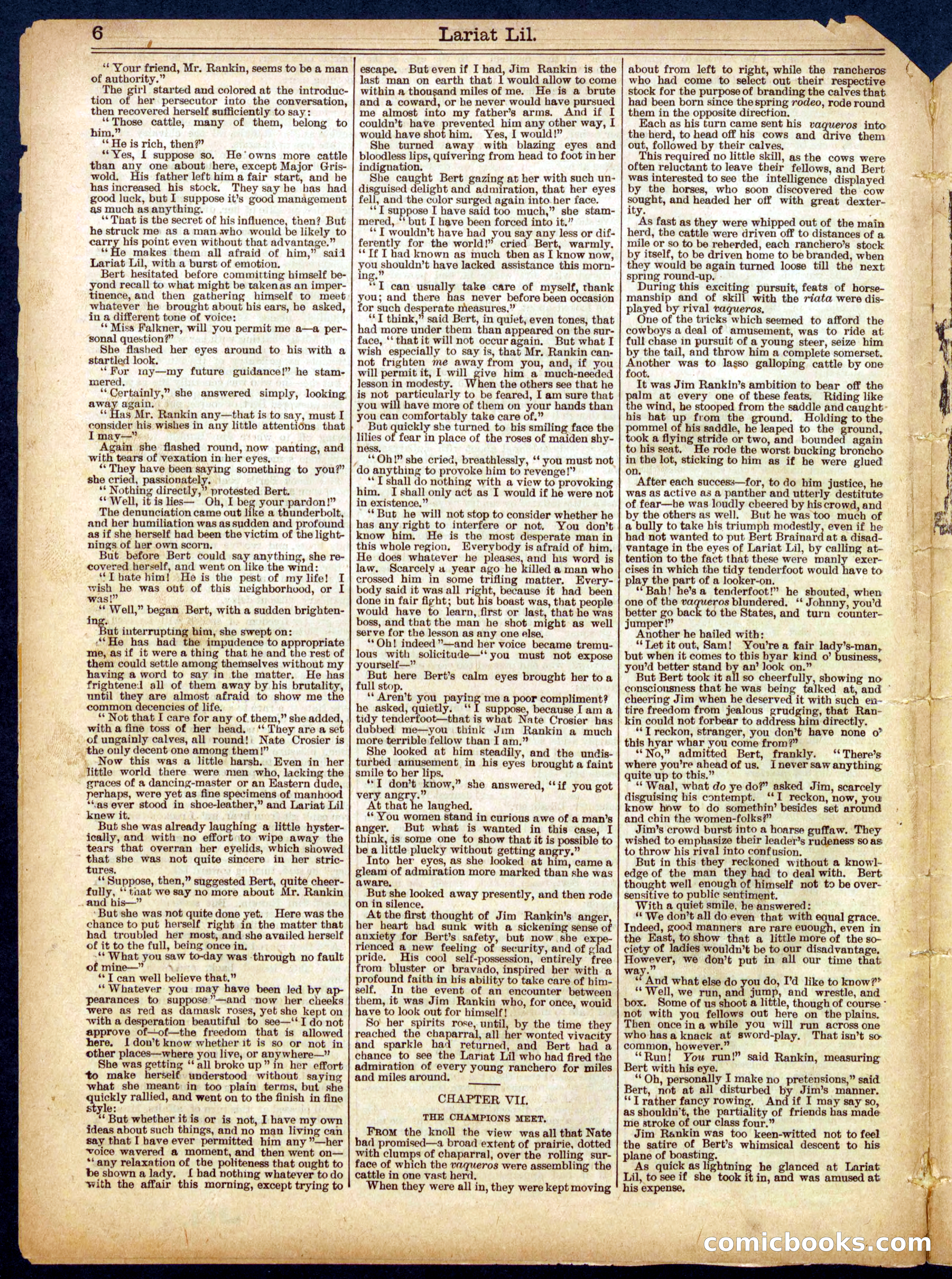 Beadle's Half Dime Library, No. 556 — page 6 of 16