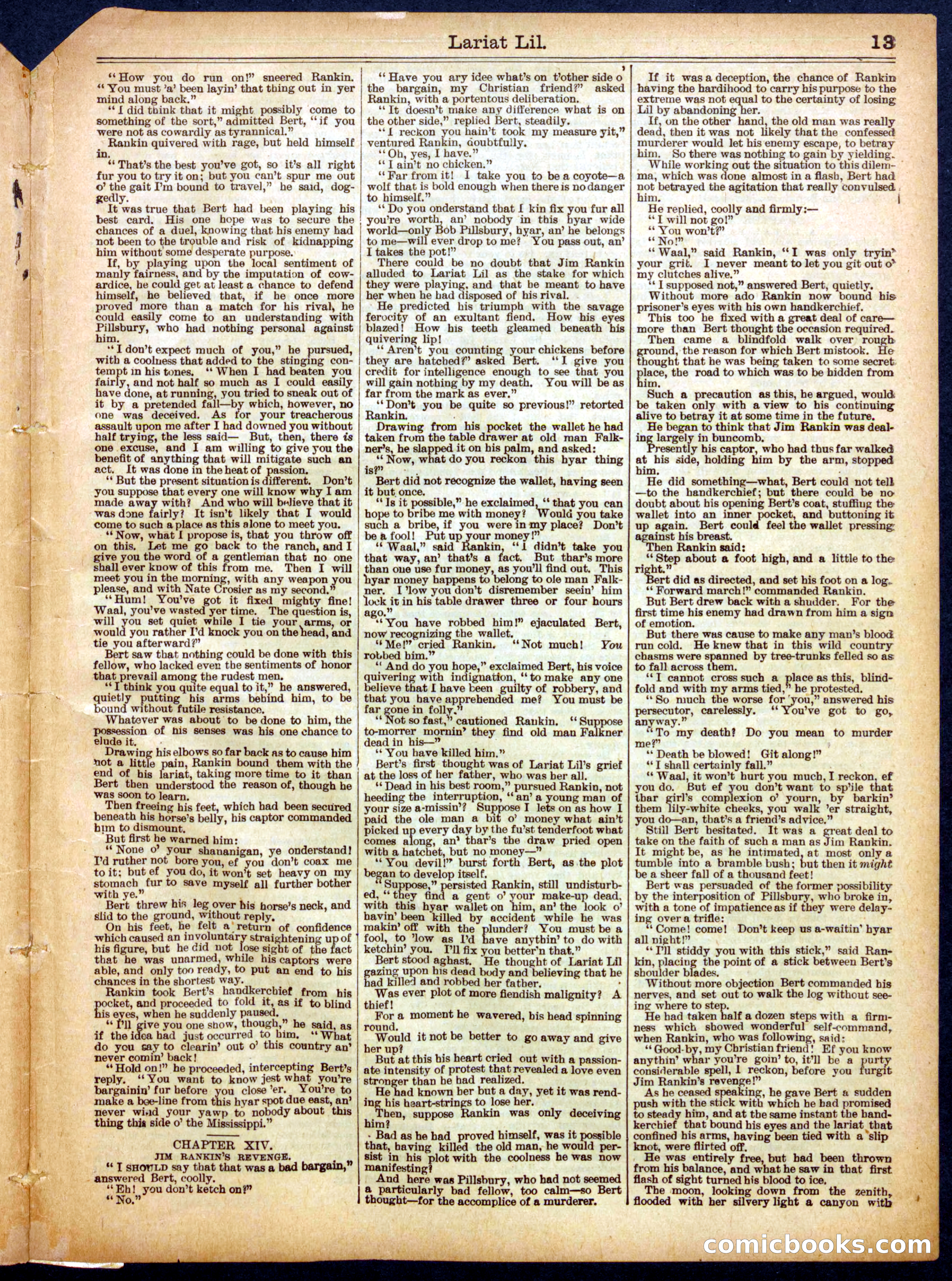 Beadle's Half Dime Library, No. 556 — page 13 of 16