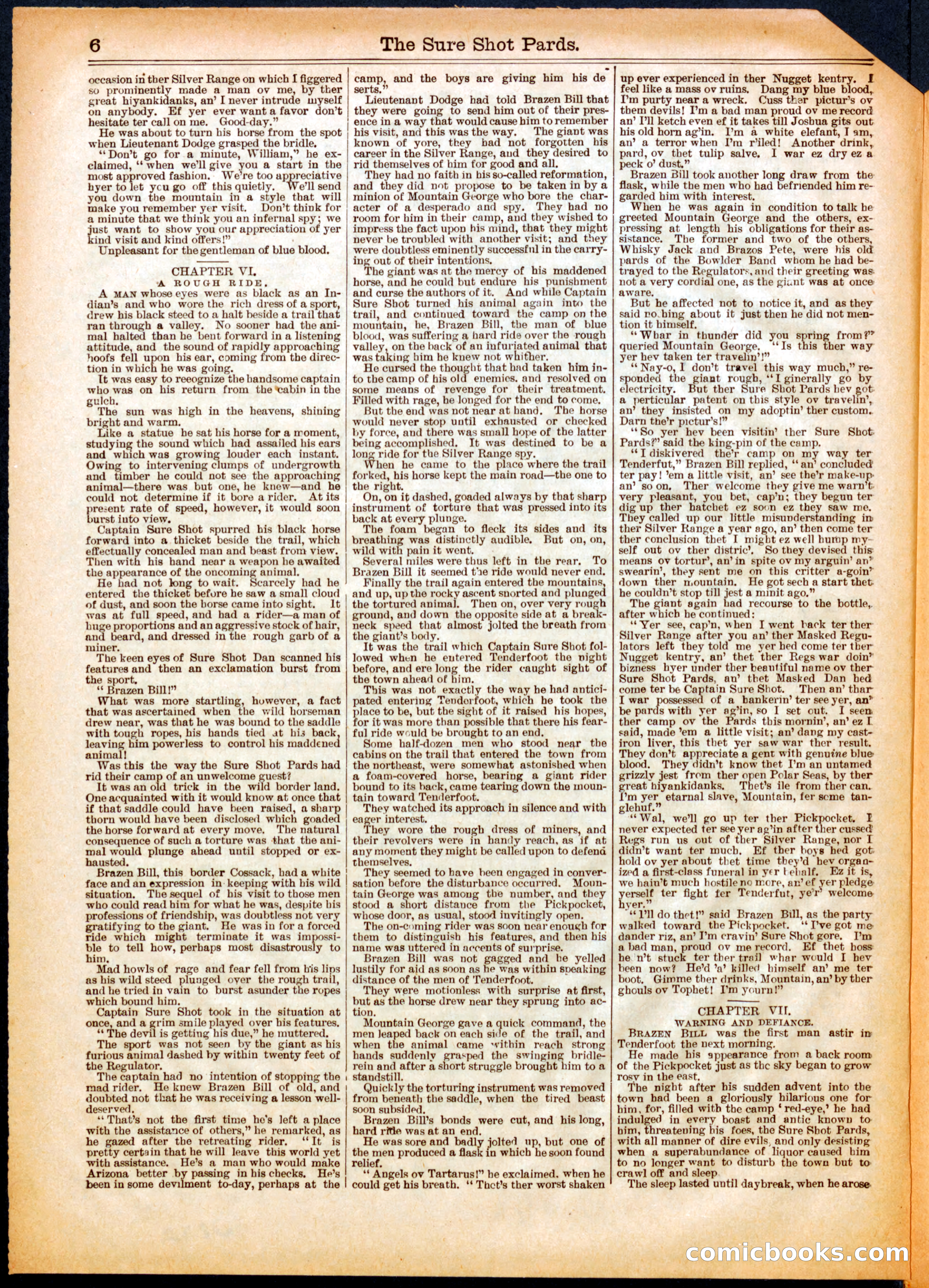 Beadle's Half Dime Library, No. 558 — page 6 of 16
