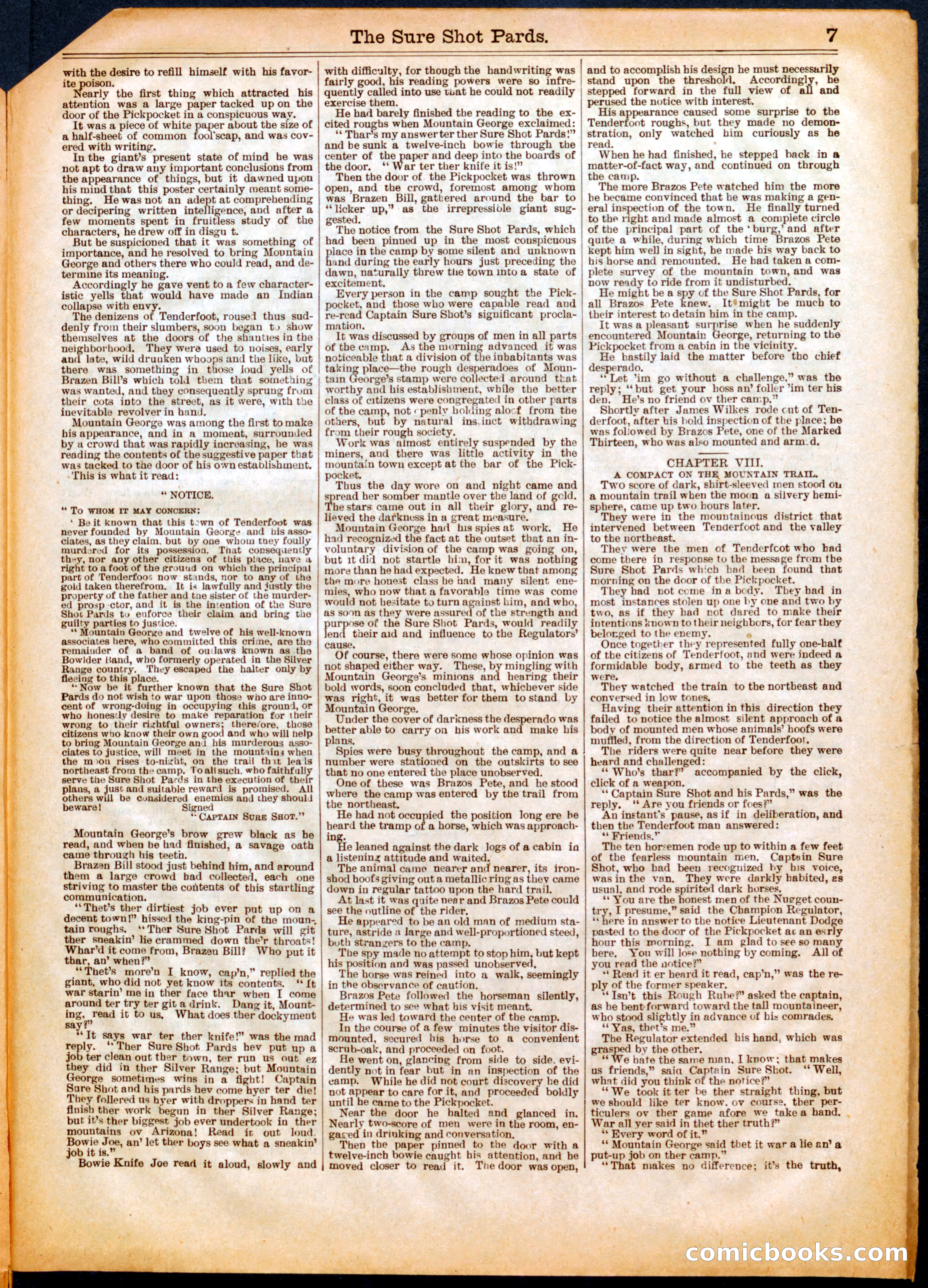 Beadle's Half Dime Library, No. 558 — page 7 of 16
