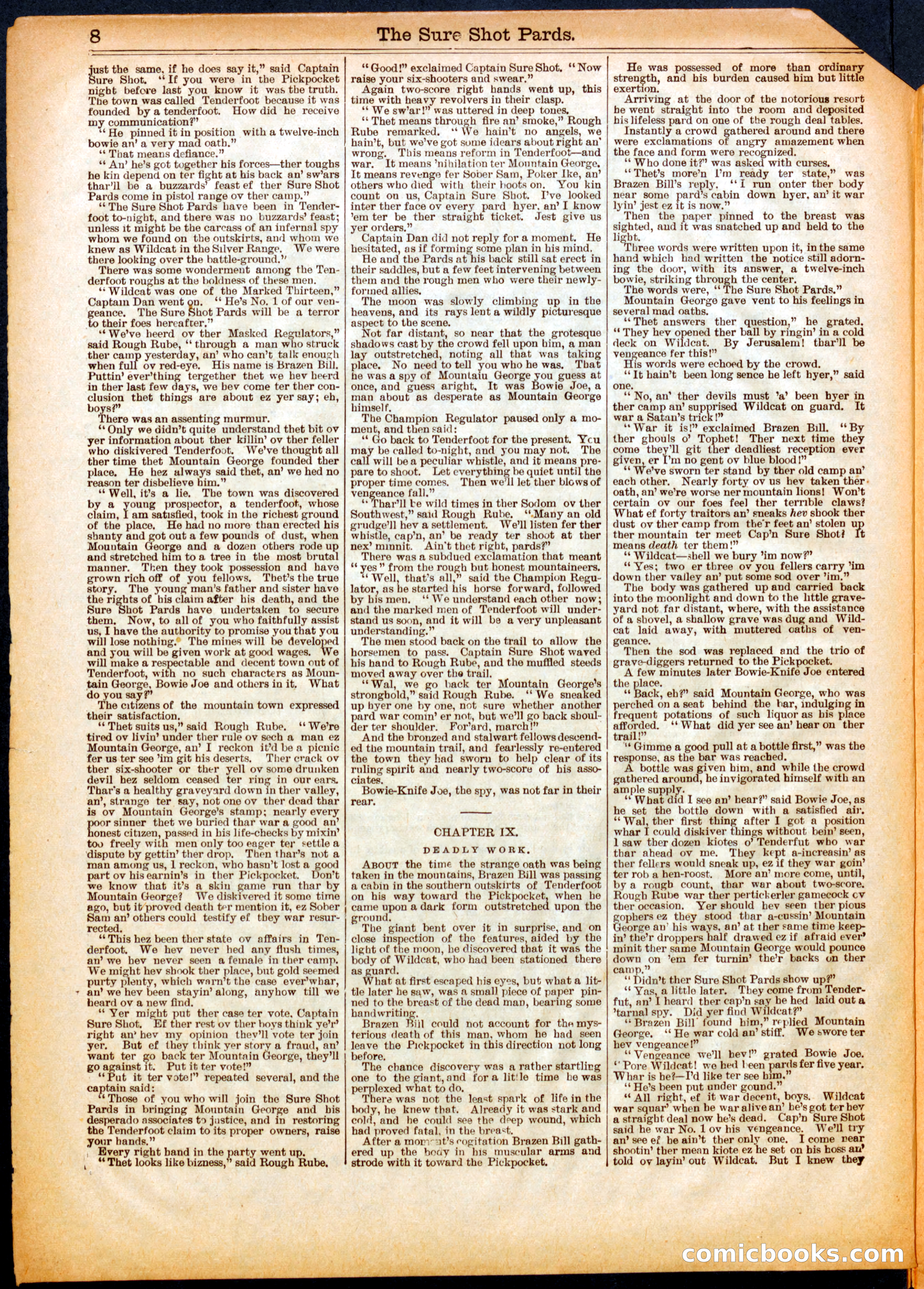 Beadle's Half Dime Library, No. 558 — page 8 of 16