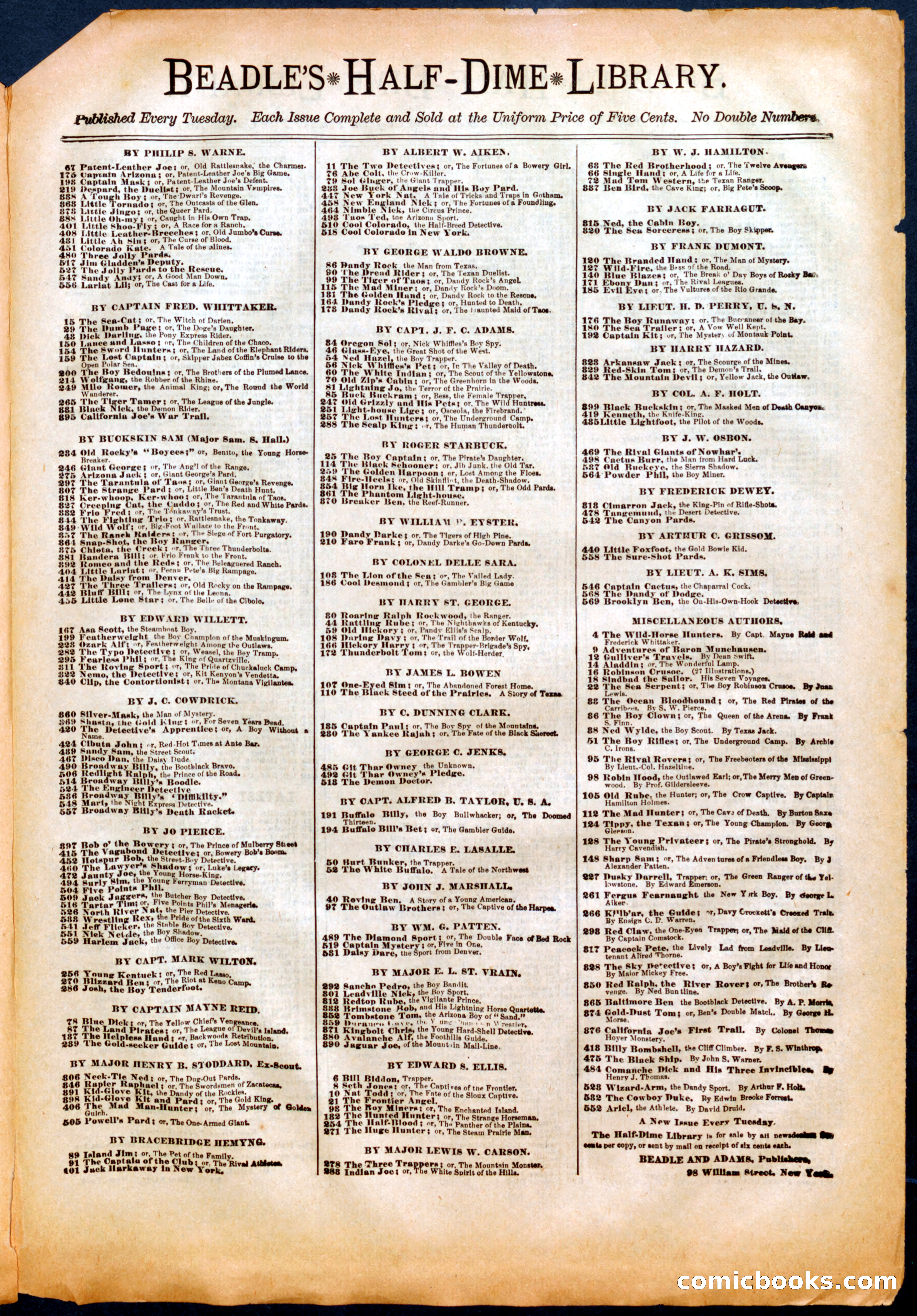 Beadle's Half Dime Library, No. 558 — page 15 of 16