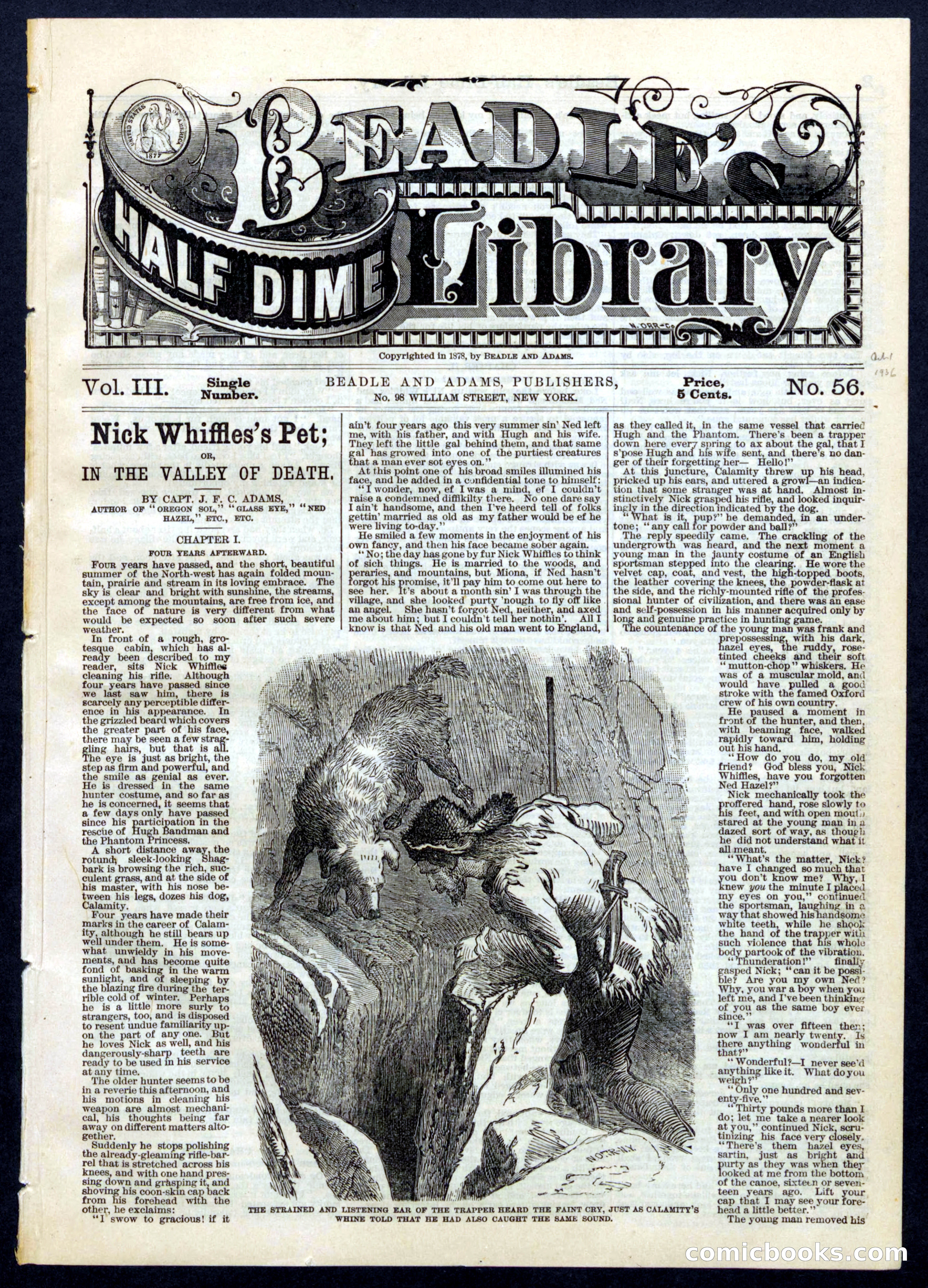 Beadle's Half Dime Library No. 56 — page 1 of 16