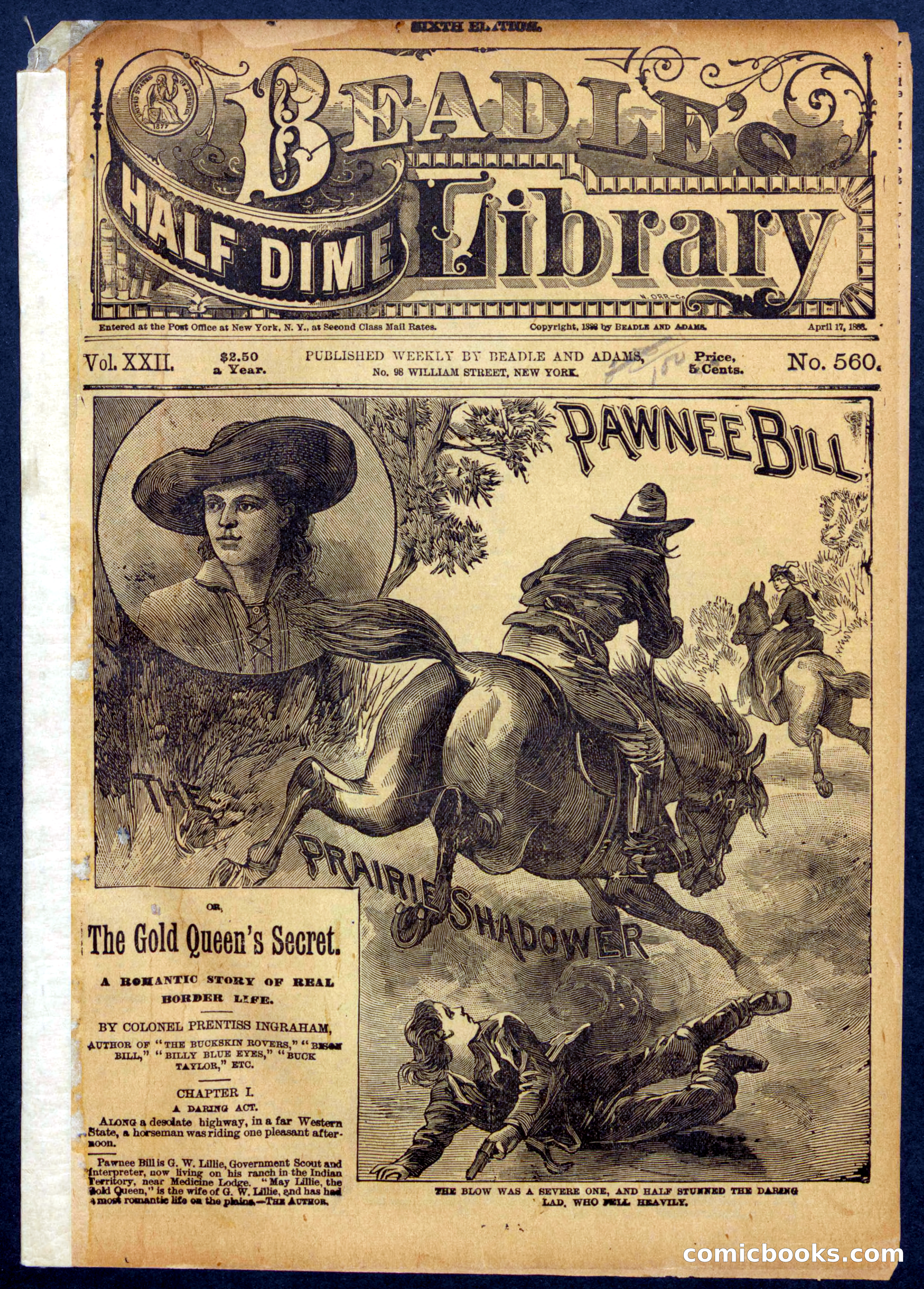 Beadle's Half Dime Library No. 560 — page 1 of 16