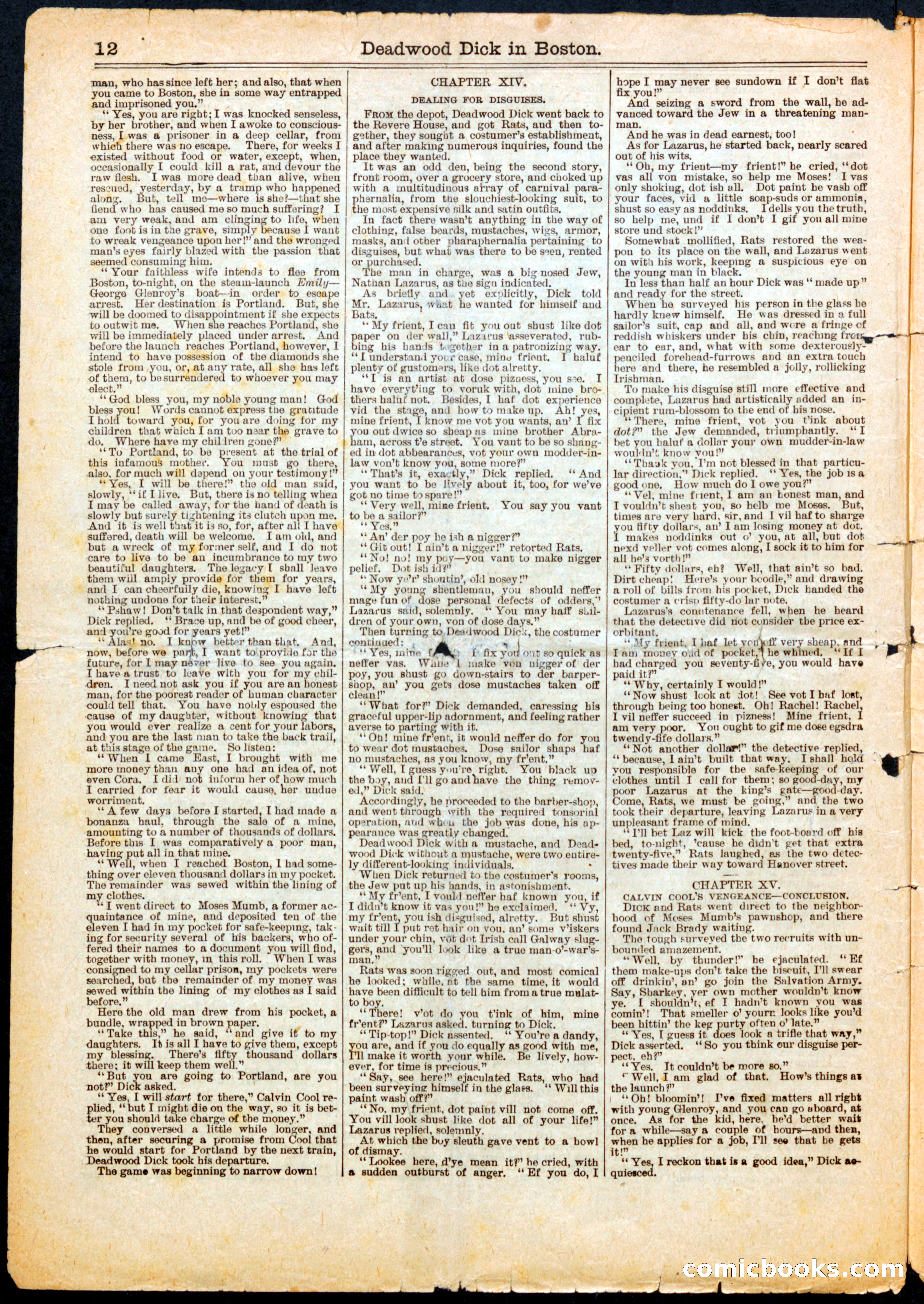 Beadle's Half Dime Library No. 561: Deadwood Dick — page 12 of 16