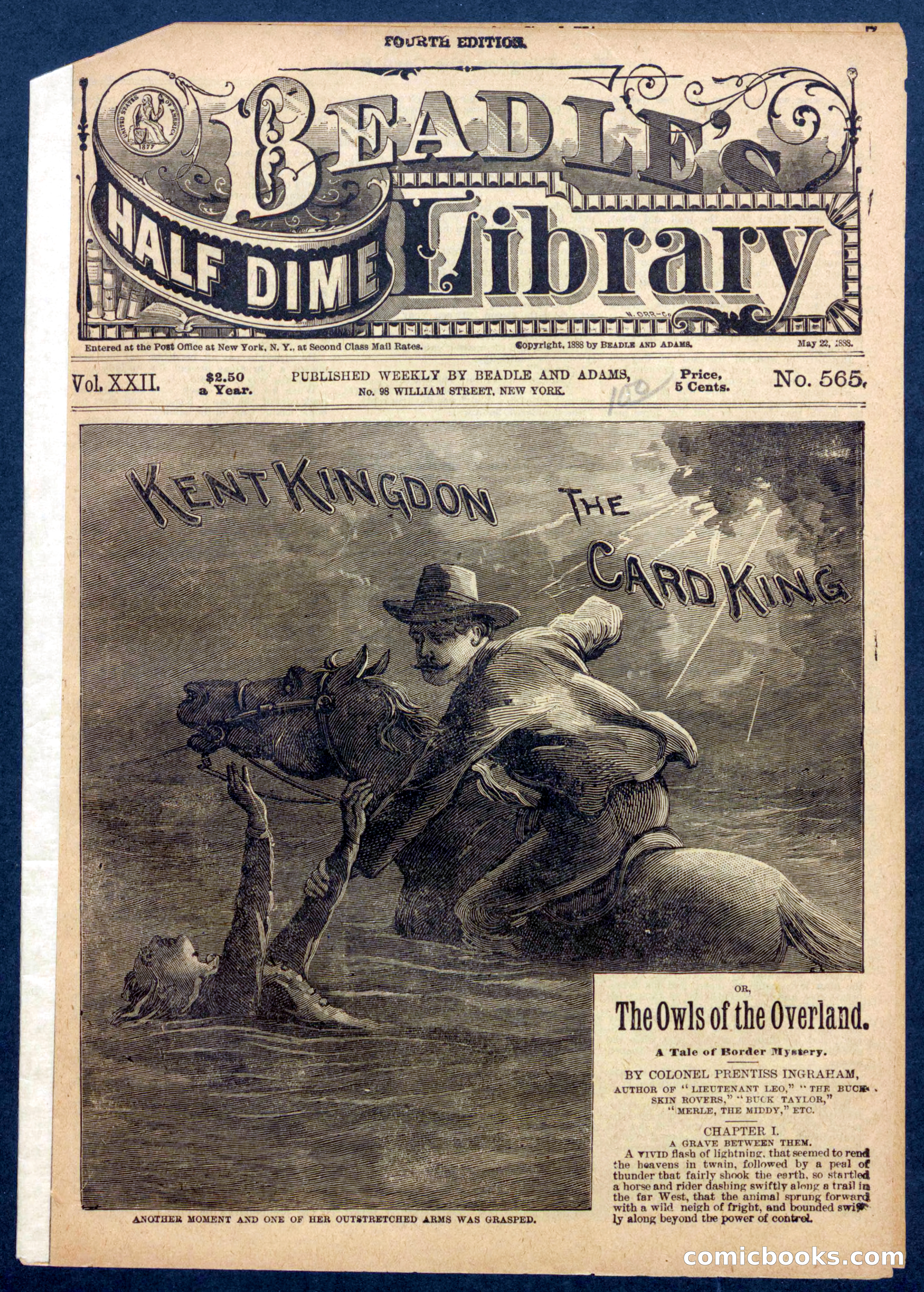 Beadle's Half Dime Library No. 565 — page 1 of 16