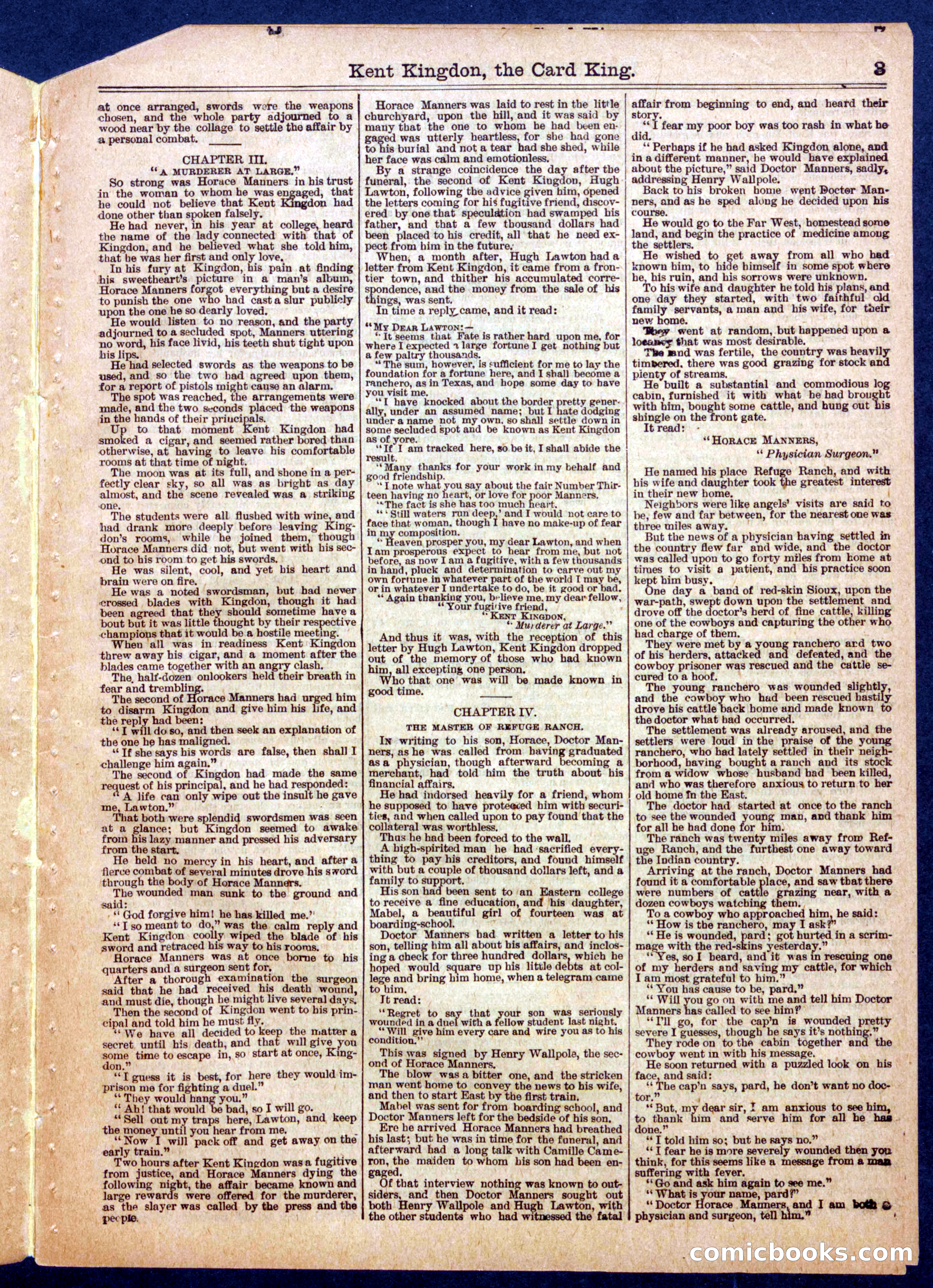 Beadle's Half Dime Library No. 565 — page 3 of 16