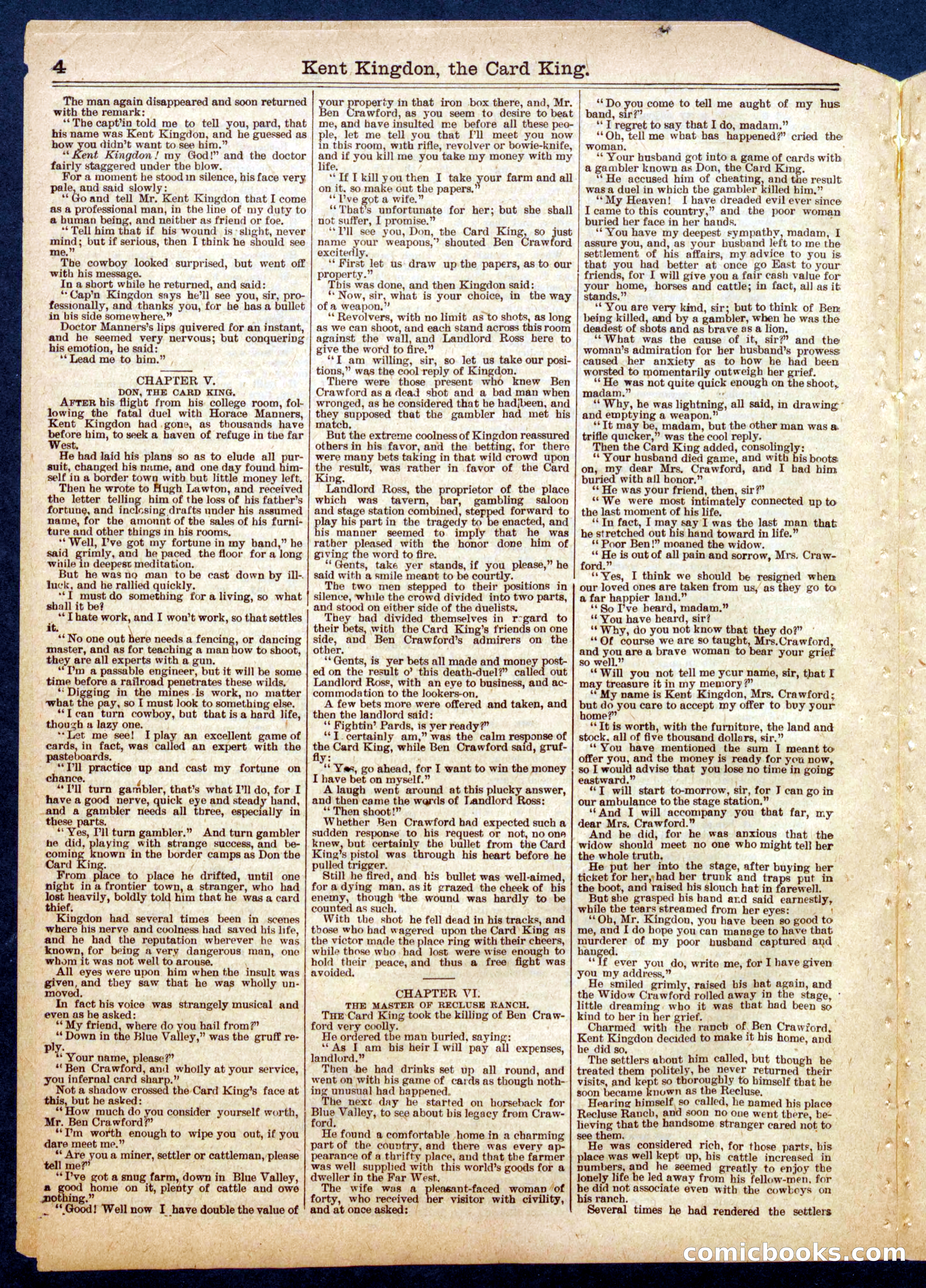 Beadle's Half Dime Library No. 565 — page 4 of 16