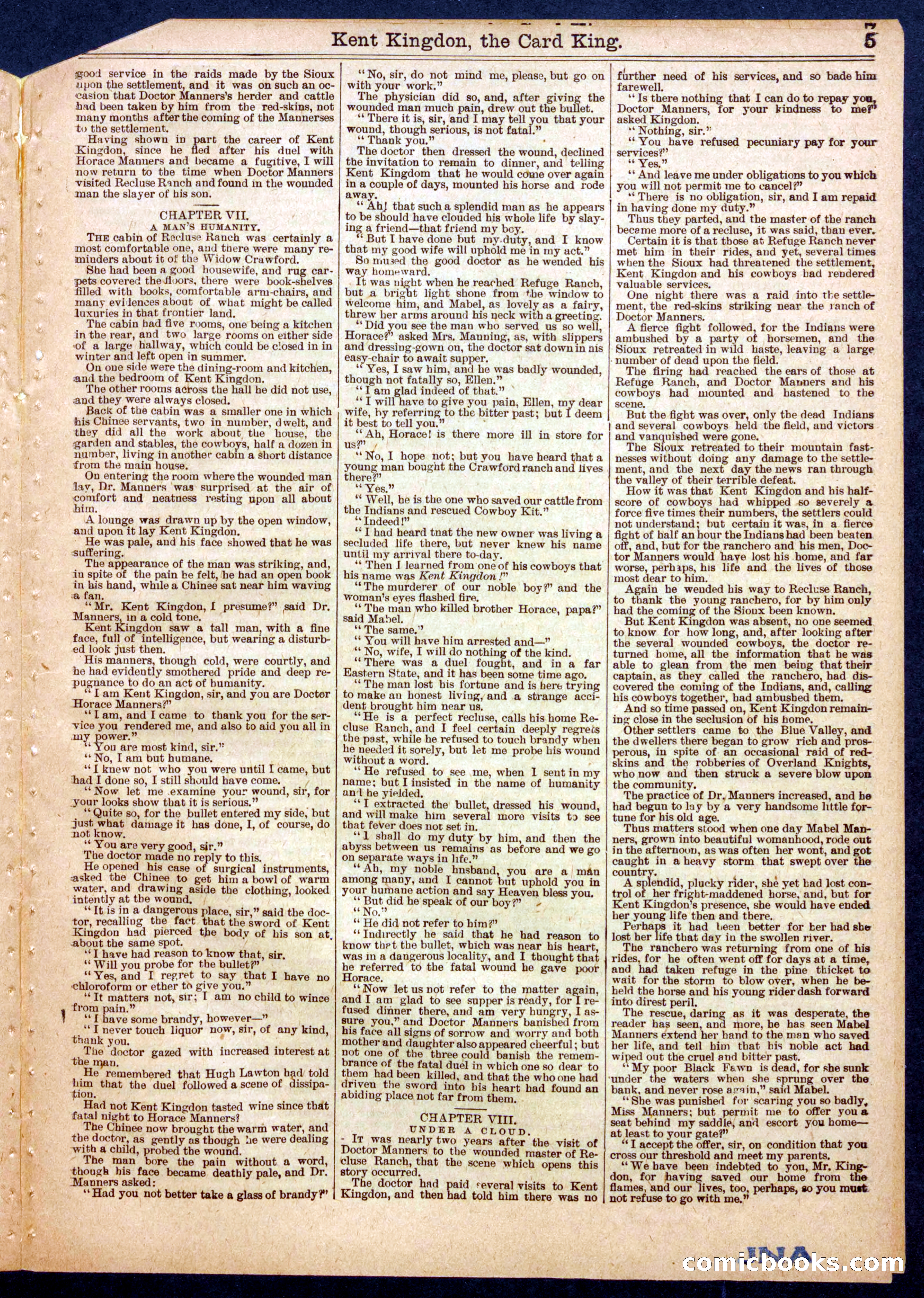 Beadle's Half Dime Library No. 565 — page 5 of 16