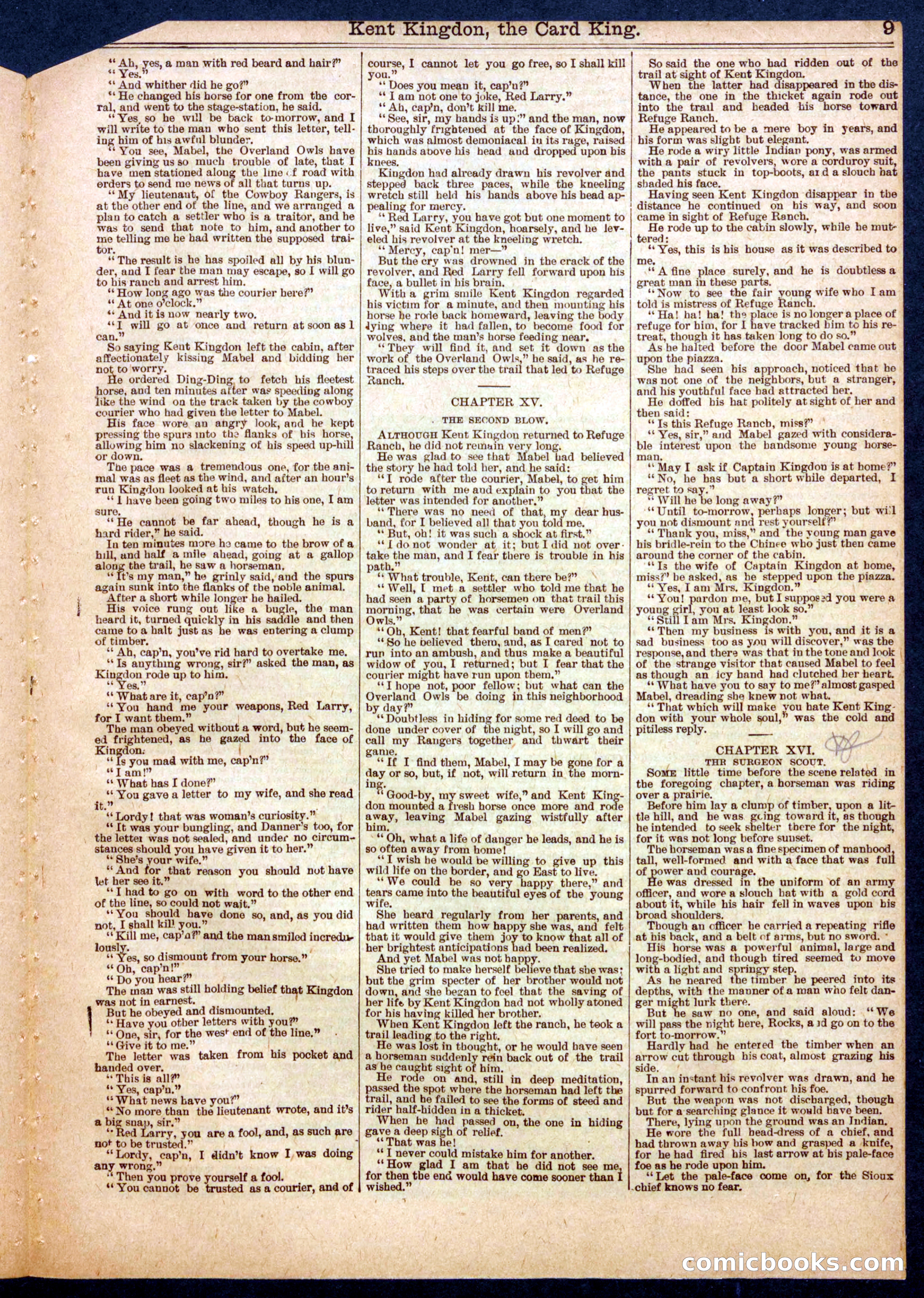 Beadle's Half Dime Library No. 565 — page 9 of 16