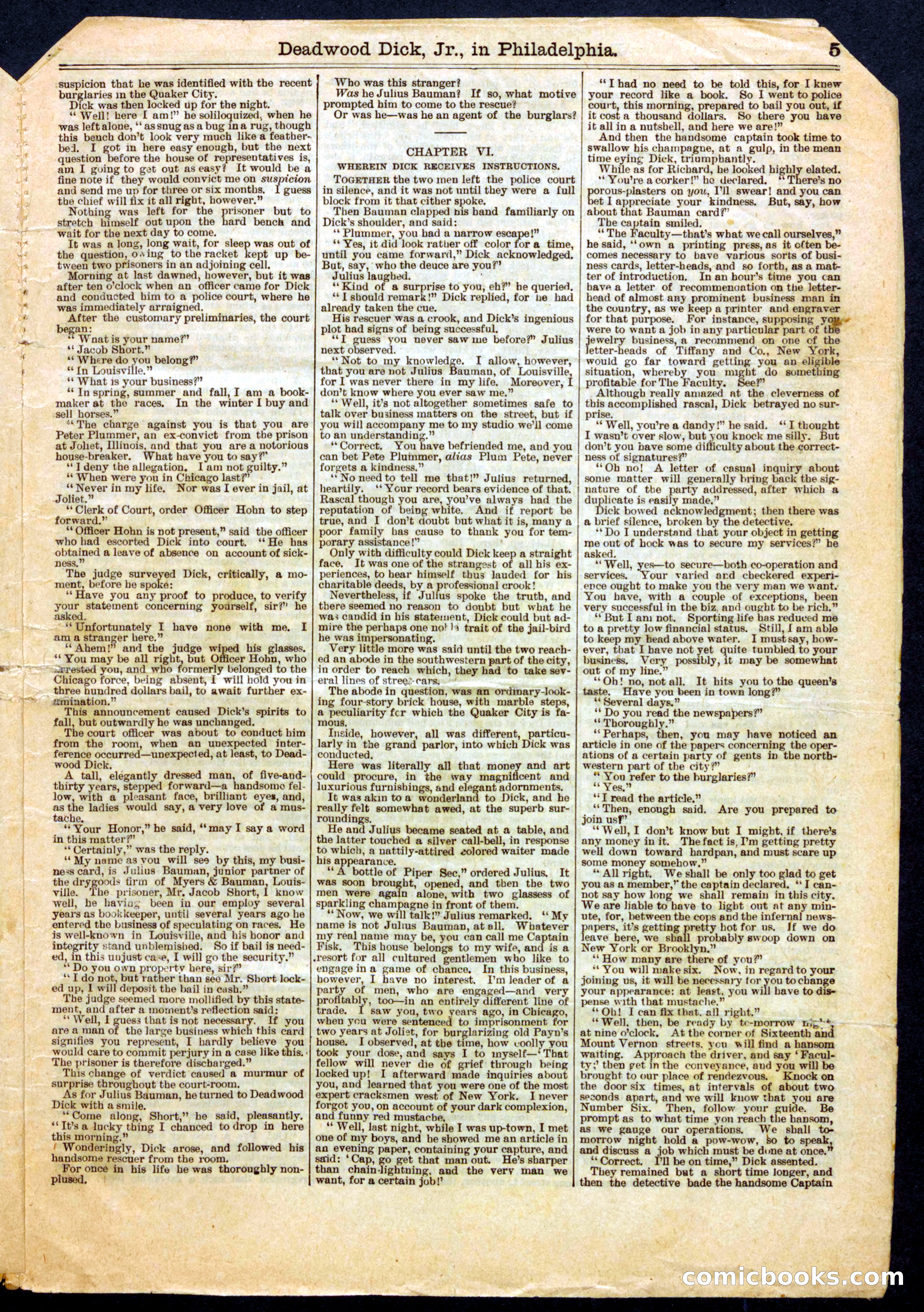 Beadle's Half Dime Library No. 567 — page 5 of 16