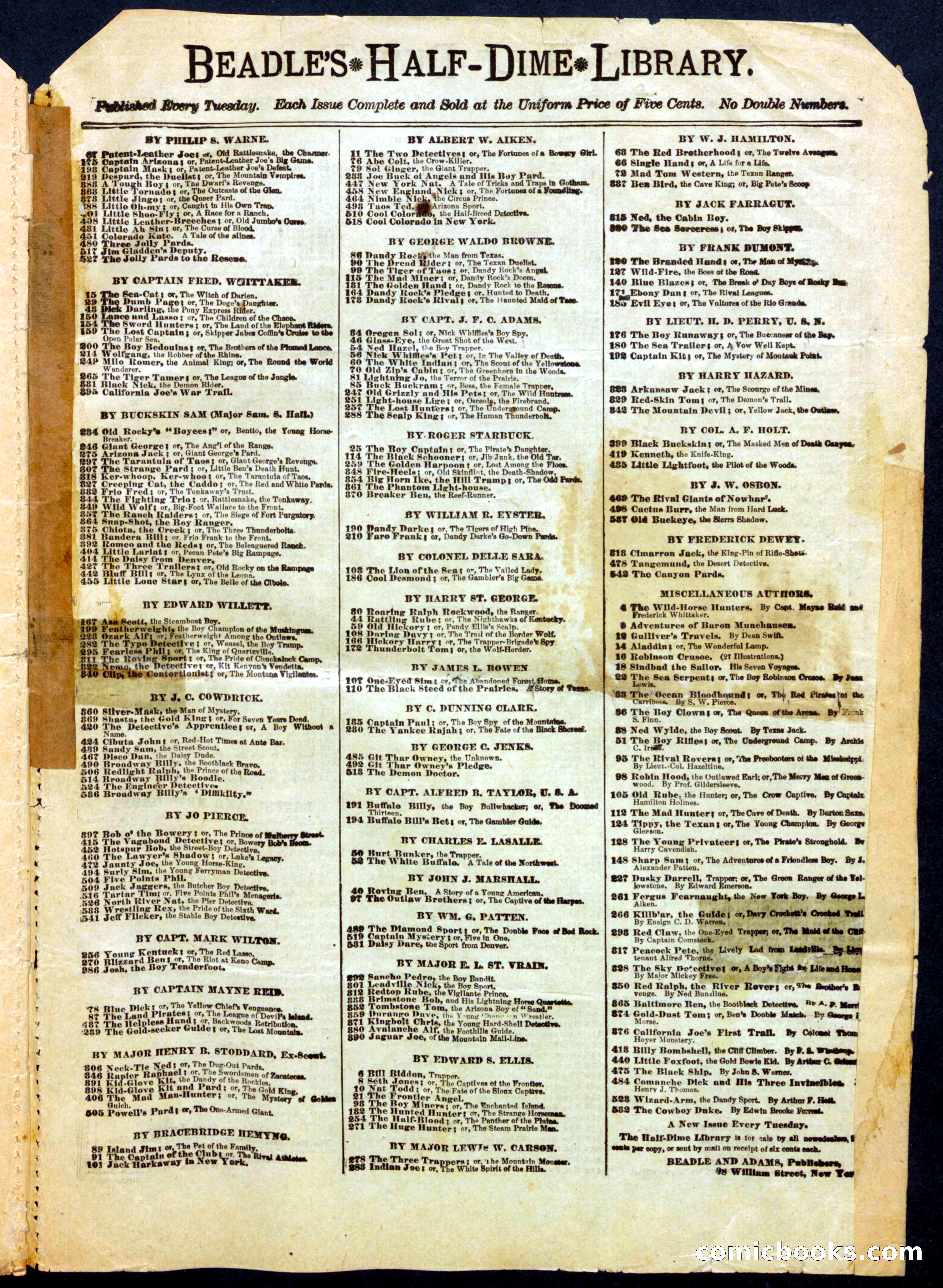 Beadle's Half Dime Library No. 567 — page 15 of 16