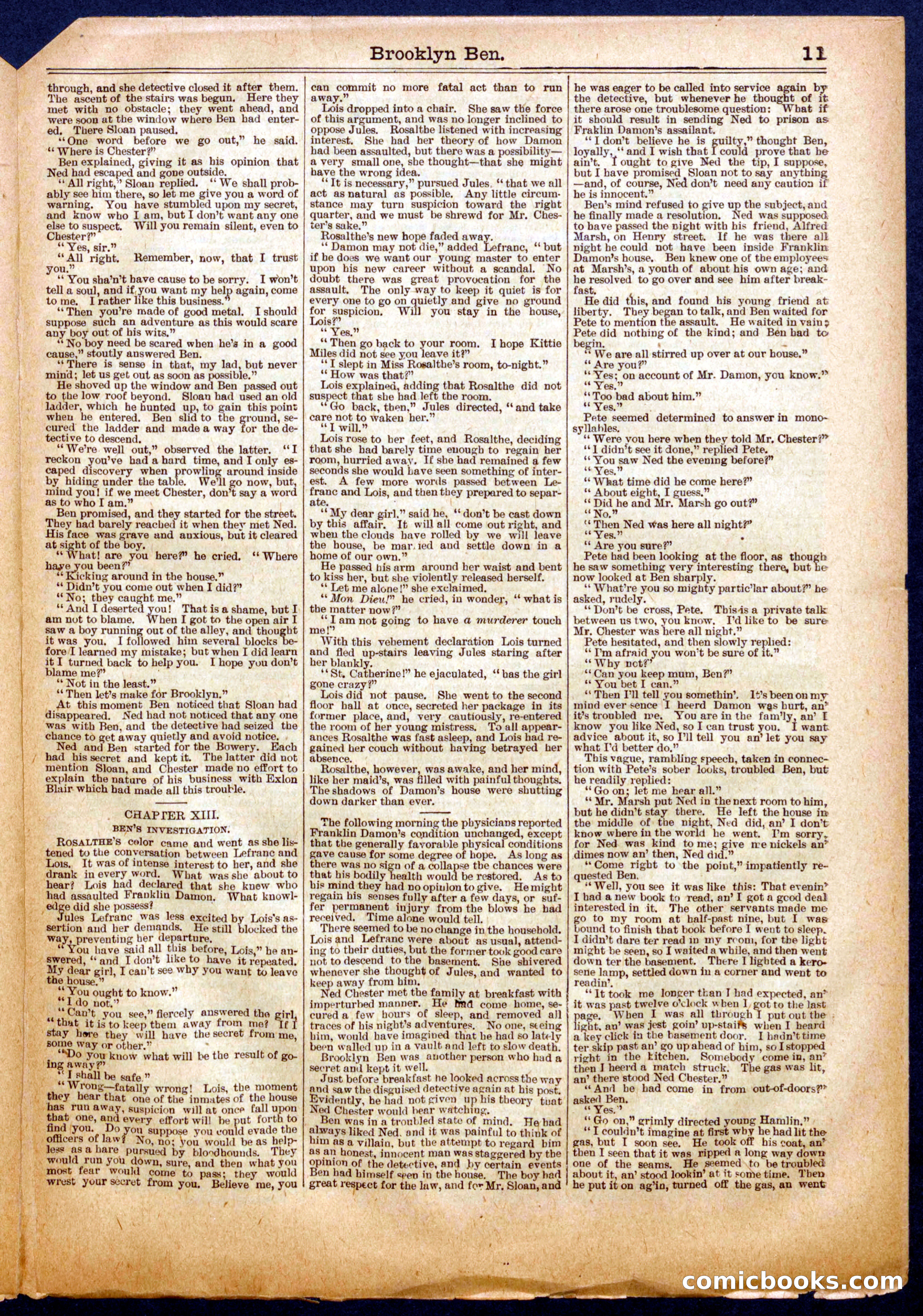 Beadle's Half Dime Library No. 569 — page 11 of 16