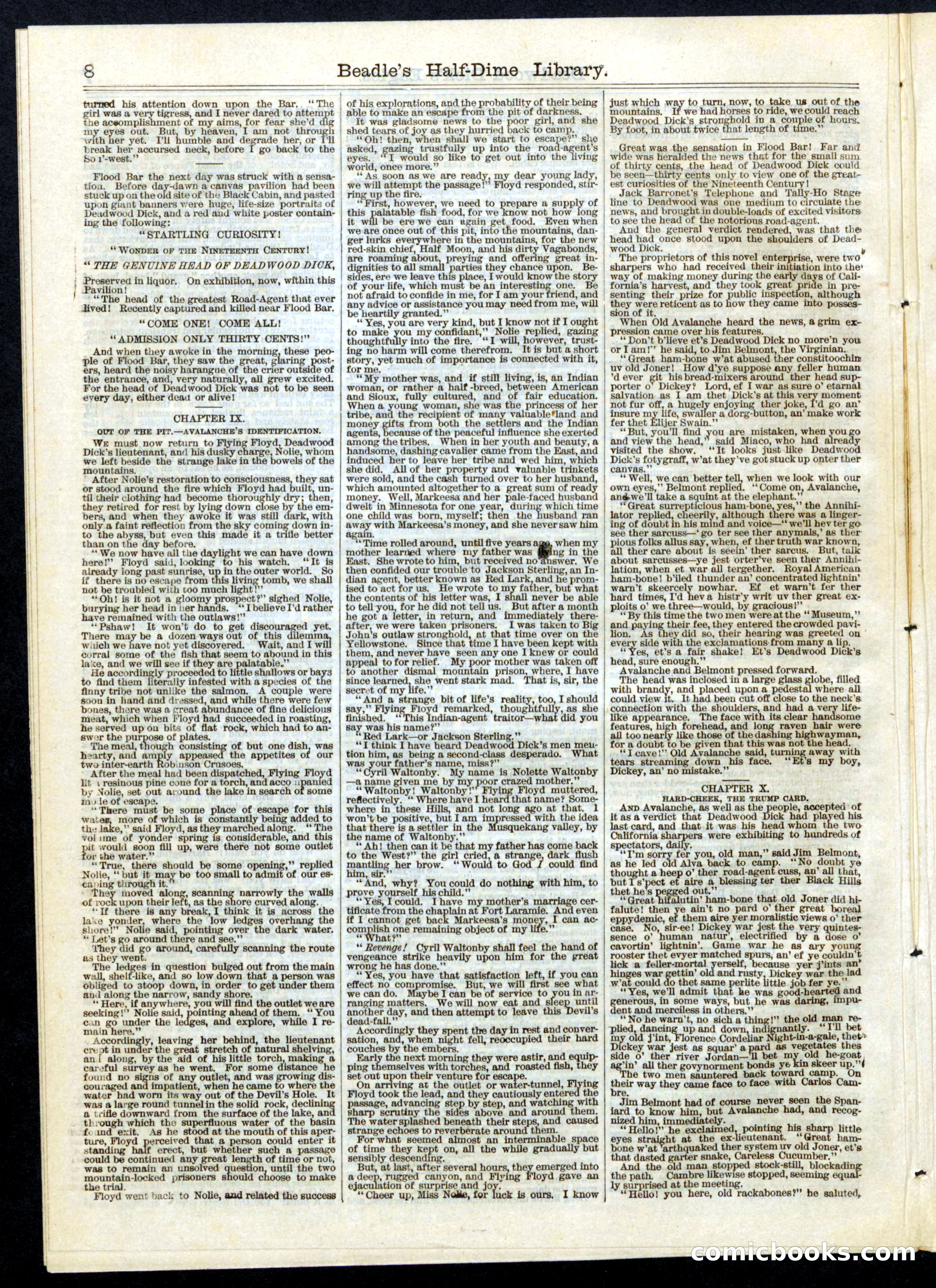 Beadle's Half Dime Library, No. 57 — page 8 of 16