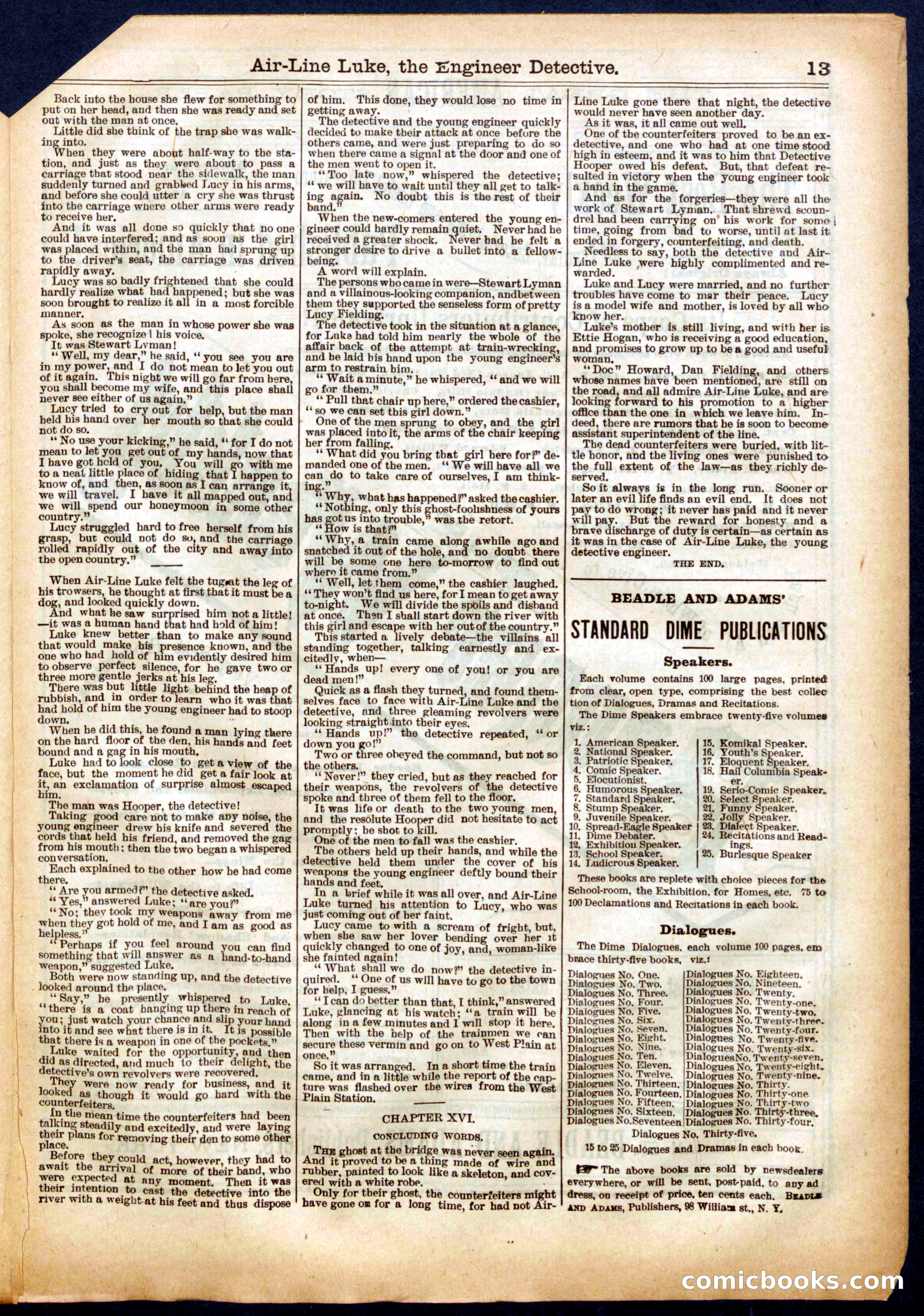 Beadle's Half Dime Library No. 571 — page 13 of 16