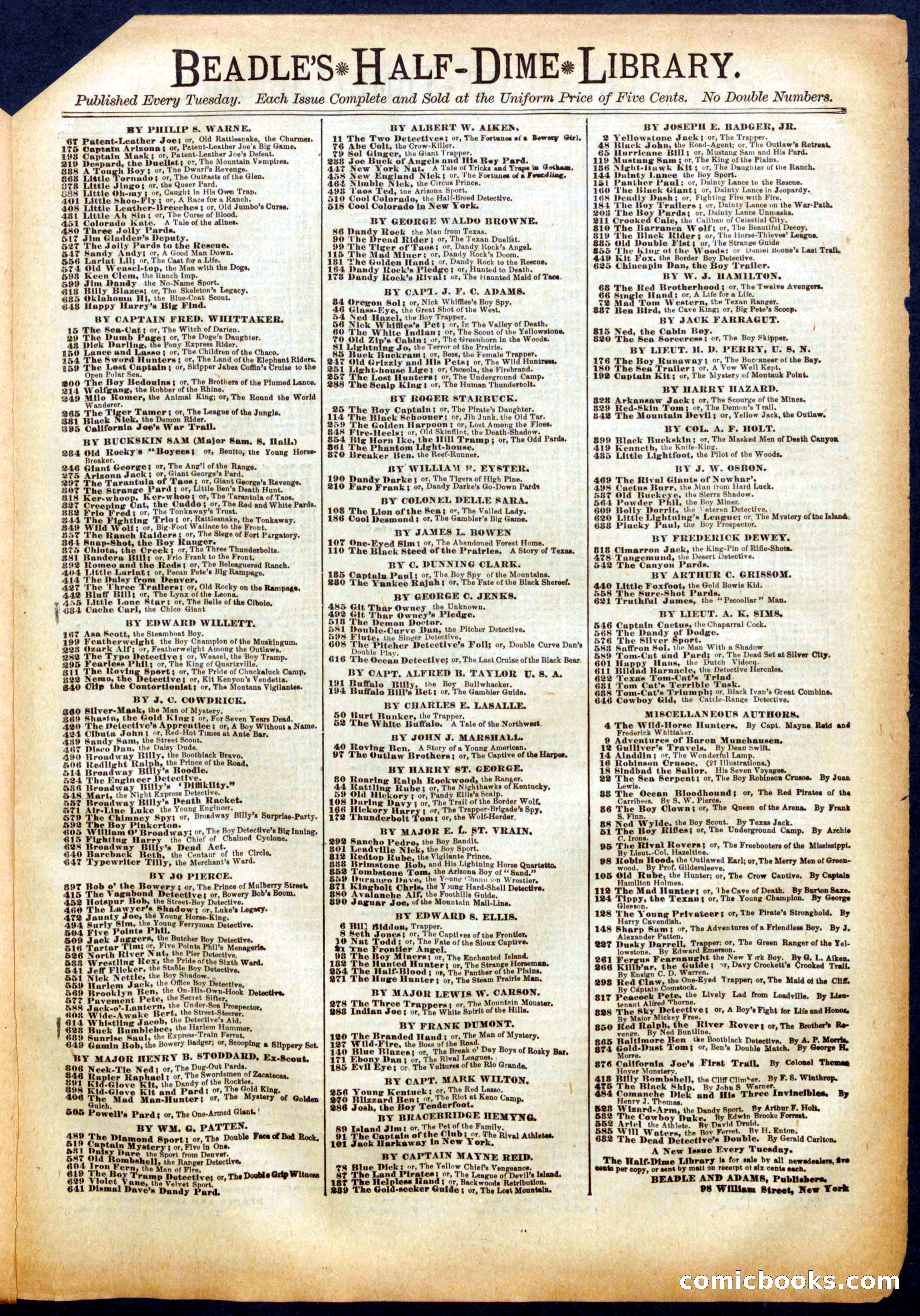 Beadle's Half Dime Library No. 571 — page 15 of 16