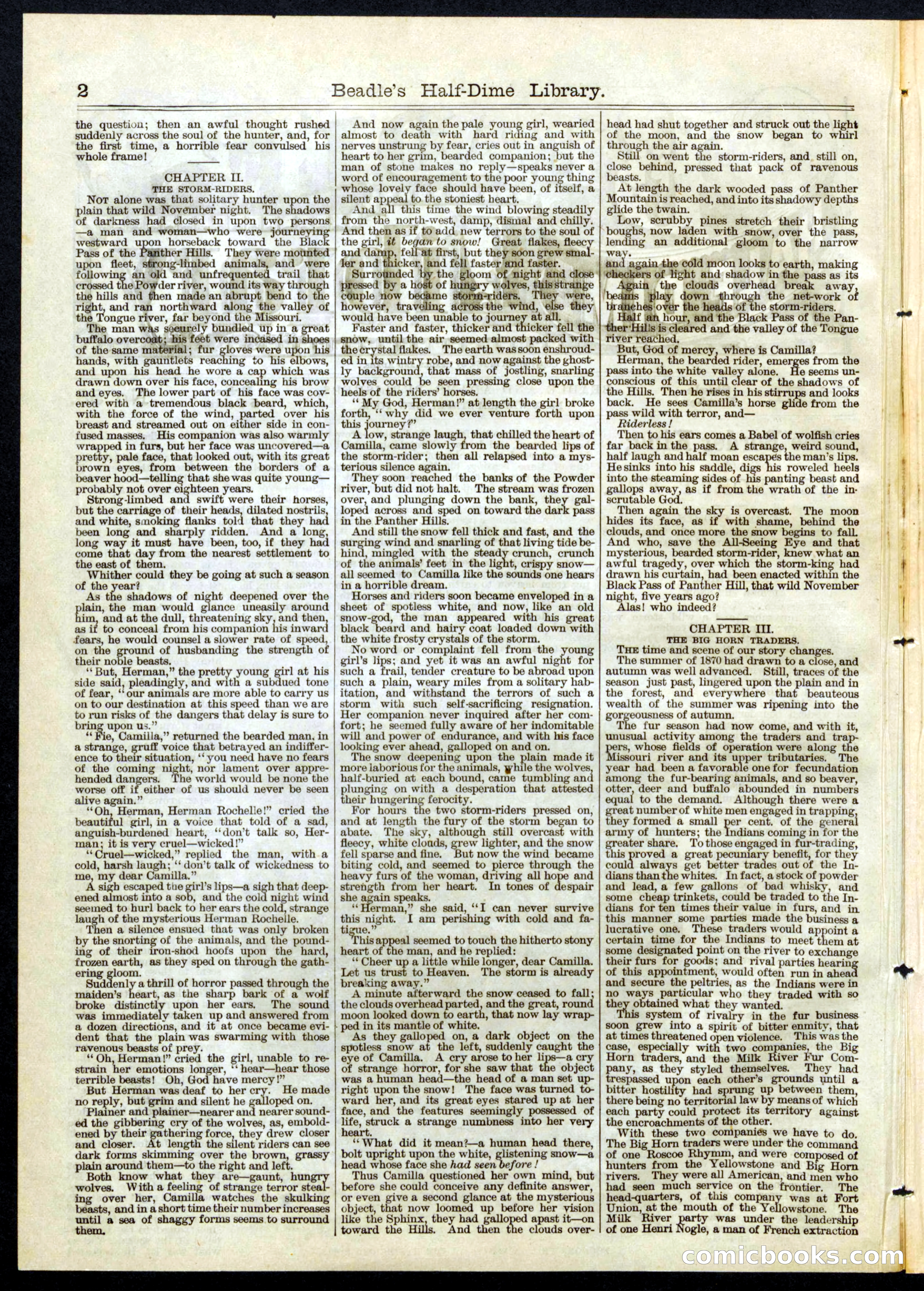 Beadle's Half Dime Library, No. 58 — page 2 of 16