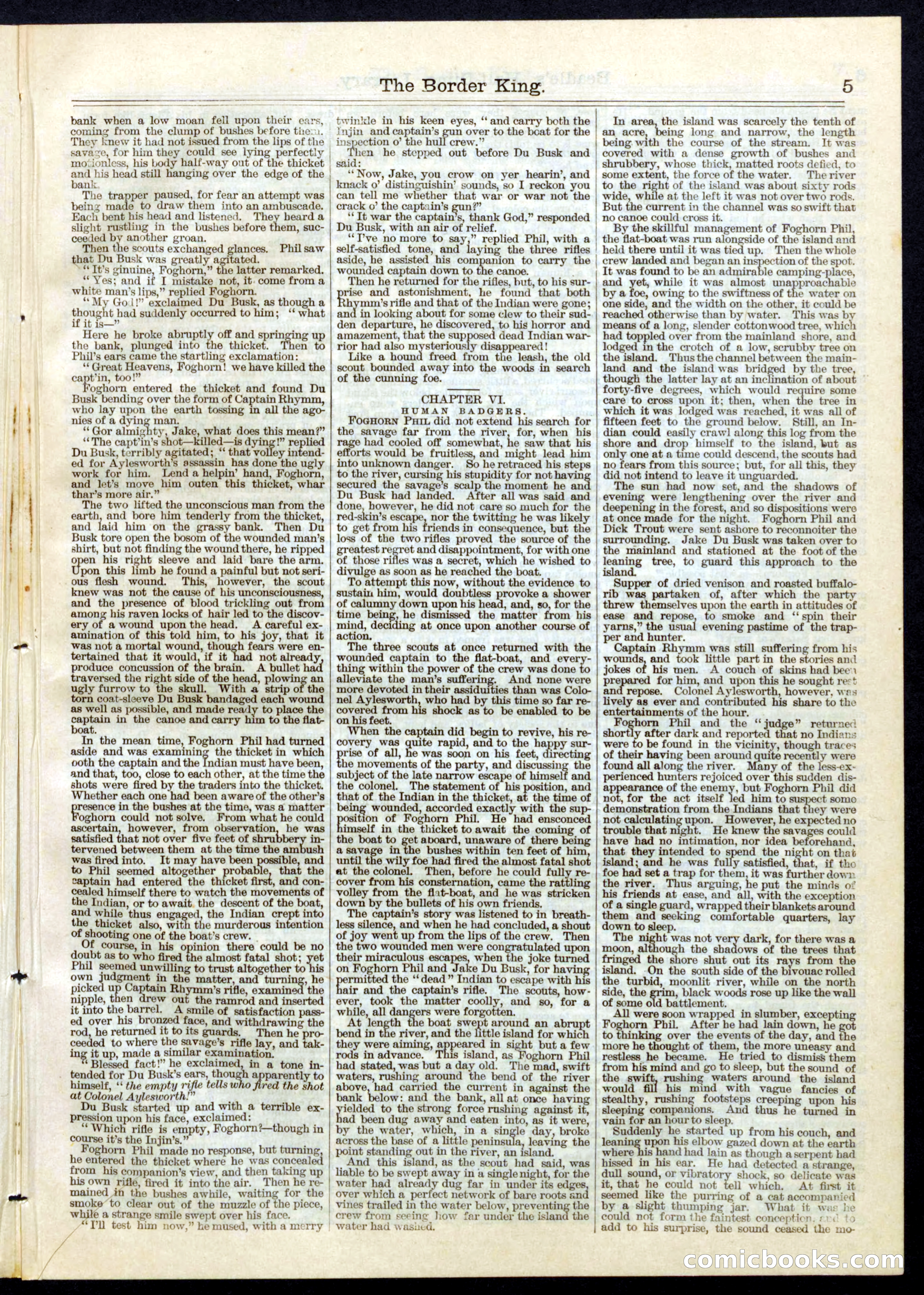 Beadle's Half Dime Library, No. 58 — page 5 of 16