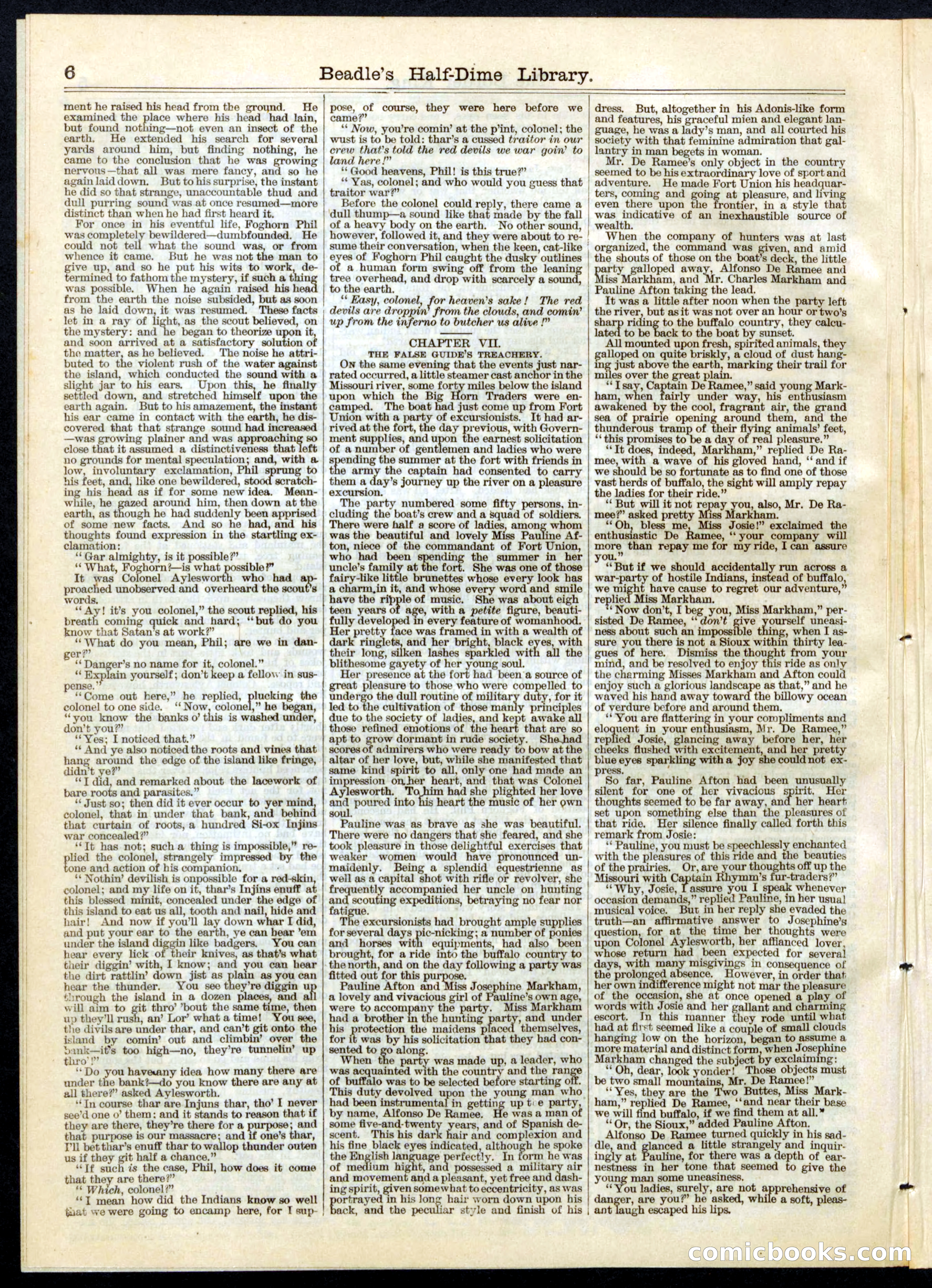 Beadle's Half Dime Library, No. 58 — page 6 of 16