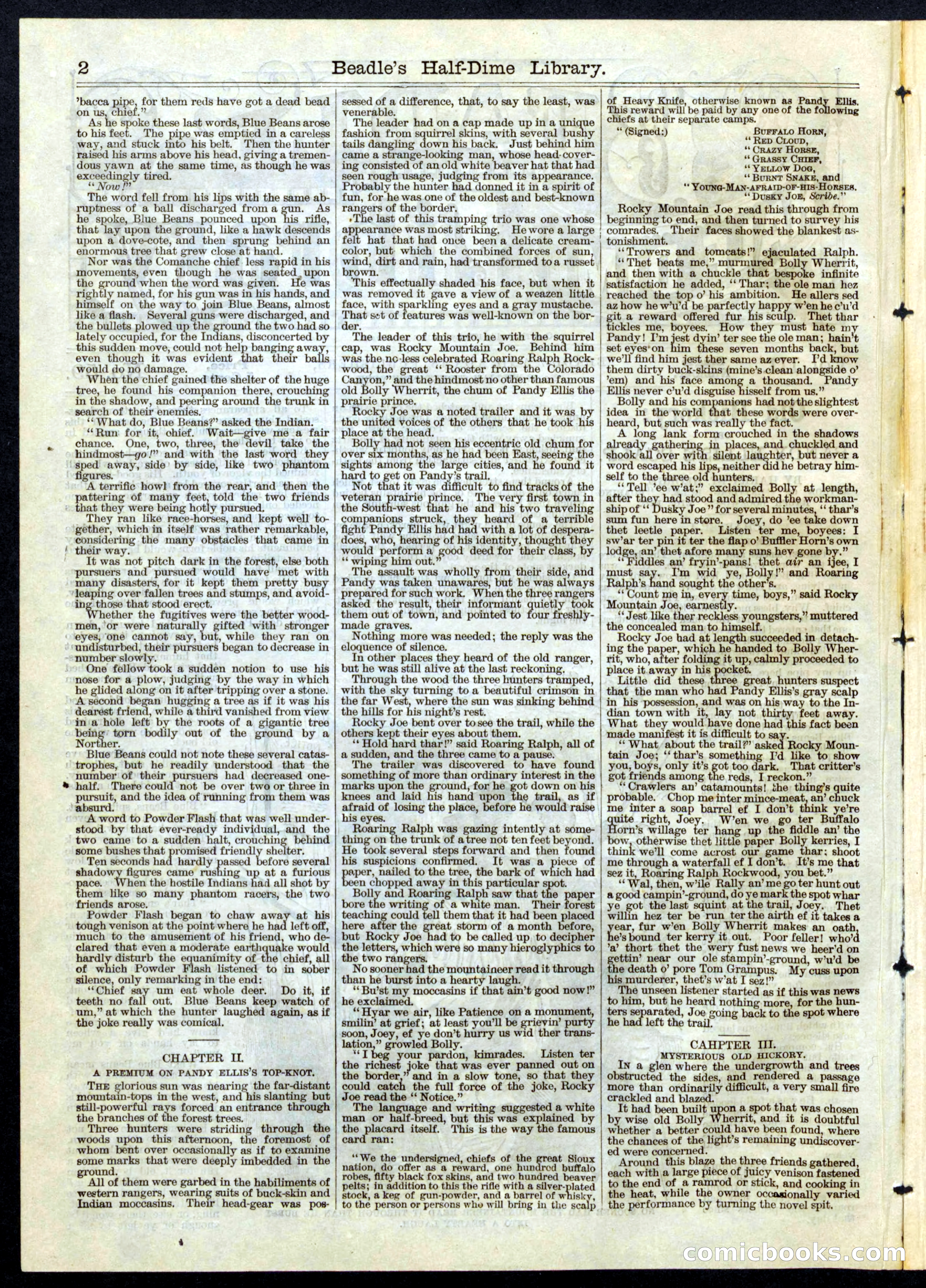 Beadle's Half Dime Library, No. 59 — page 2 of 16
