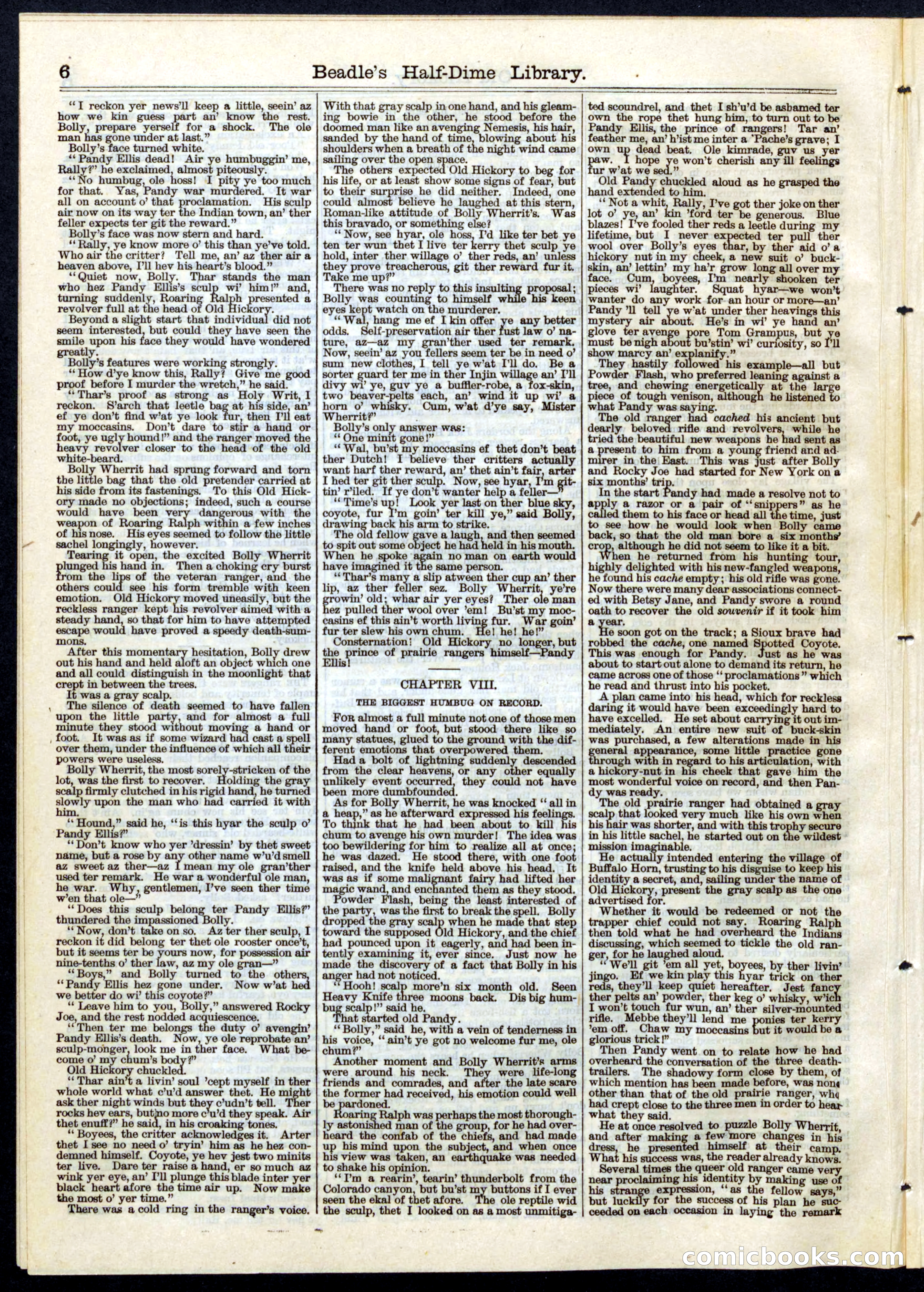 Beadle's Half Dime Library, No. 59 — page 6 of 16