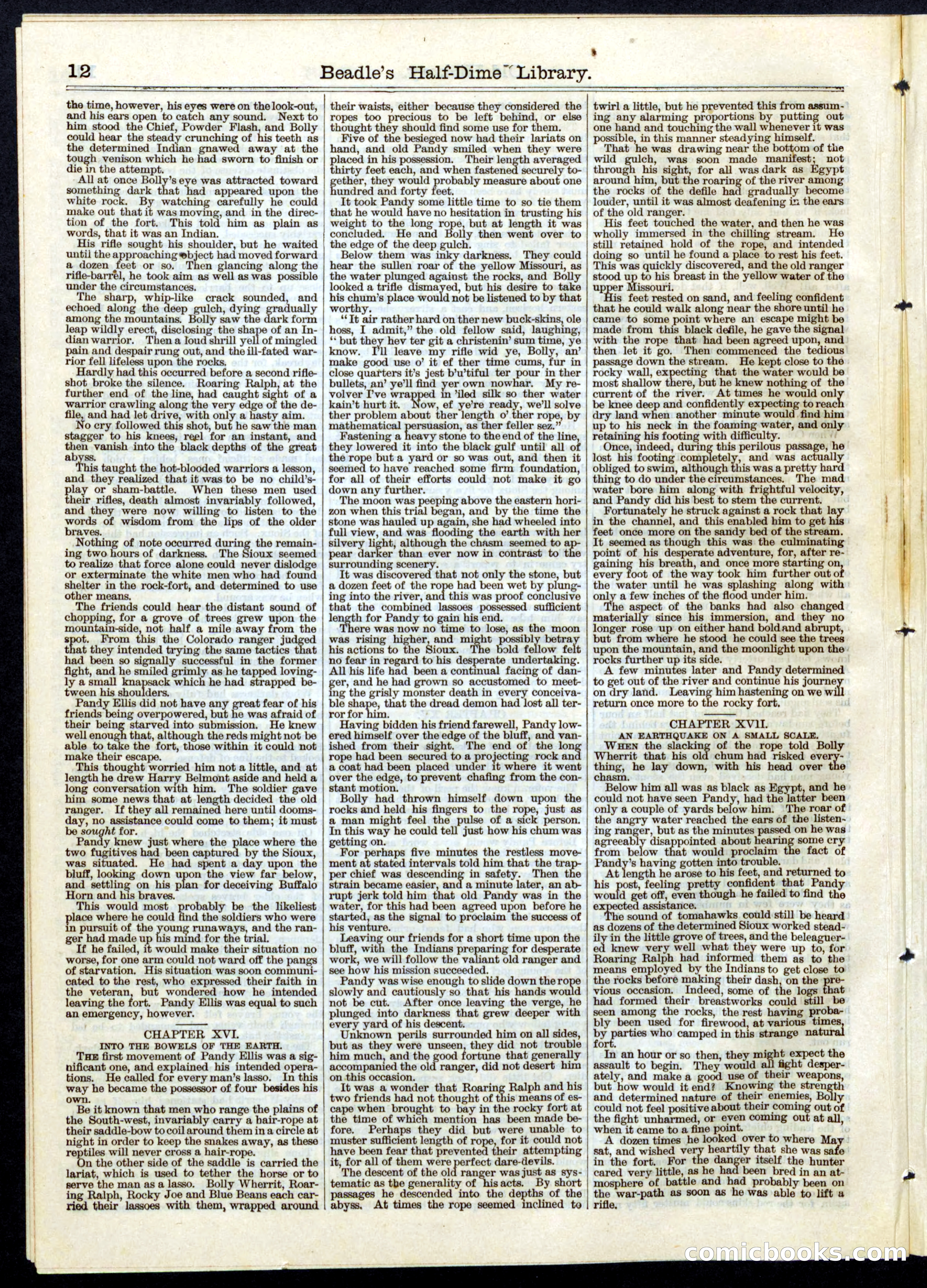 Beadle's Half Dime Library, No. 59 — page 12 of 16