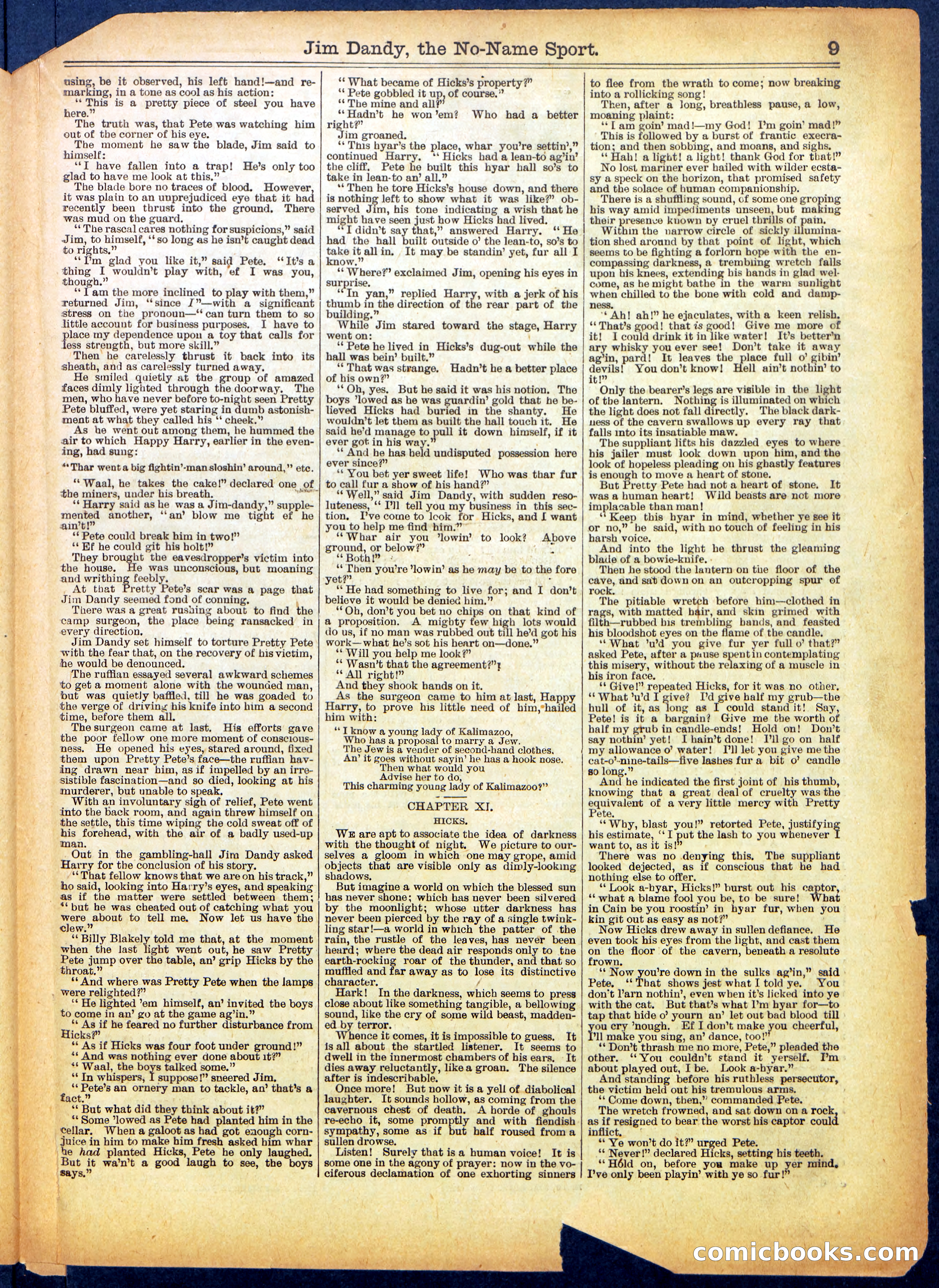 Beadle's Half Dime Library No. 599 — page 9 of 16