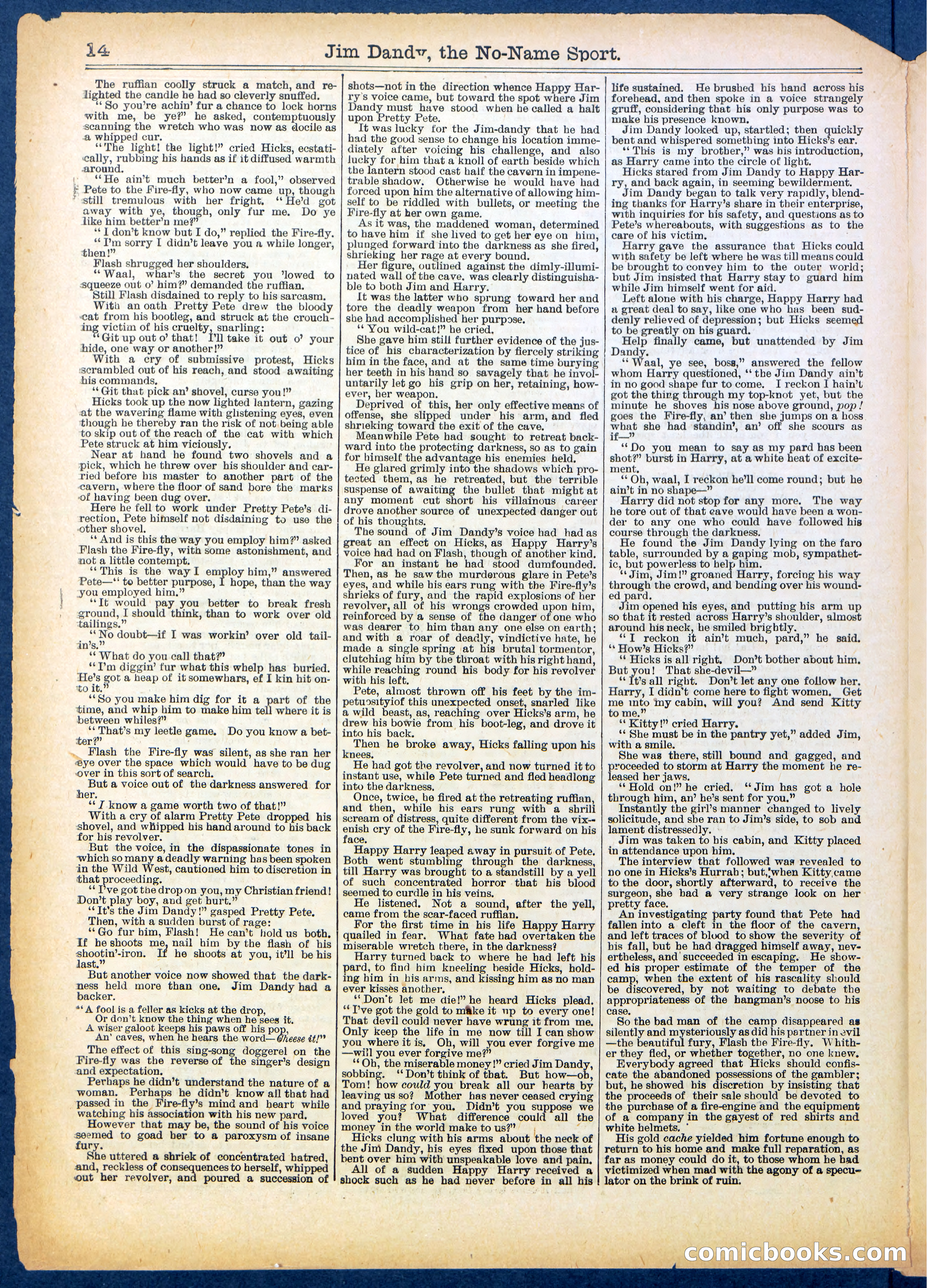 Beadle's Half Dime Library No. 599 — page 14 of 16