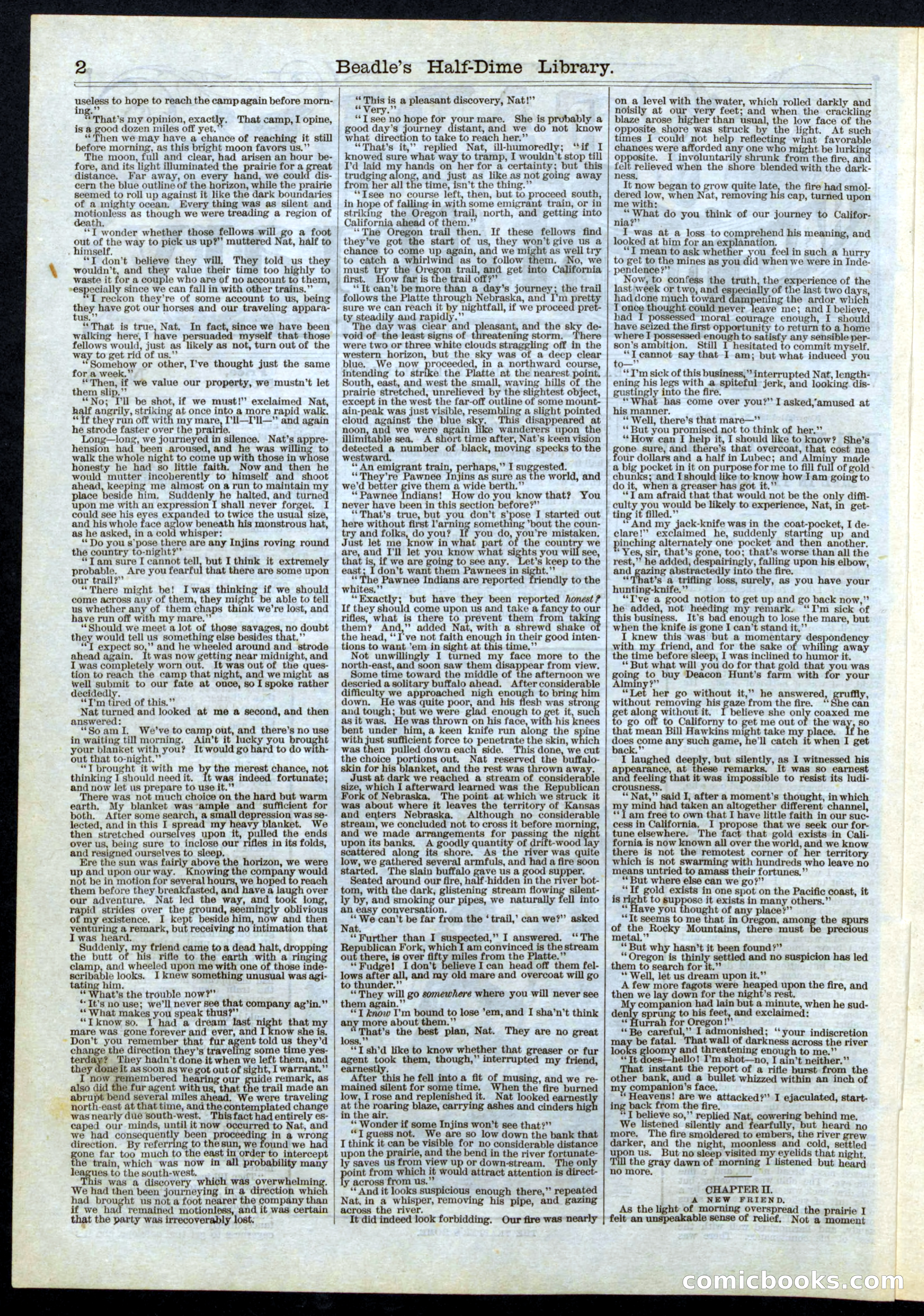 Beadle's Half Dime Library, No. 6 — page 2 of 16
