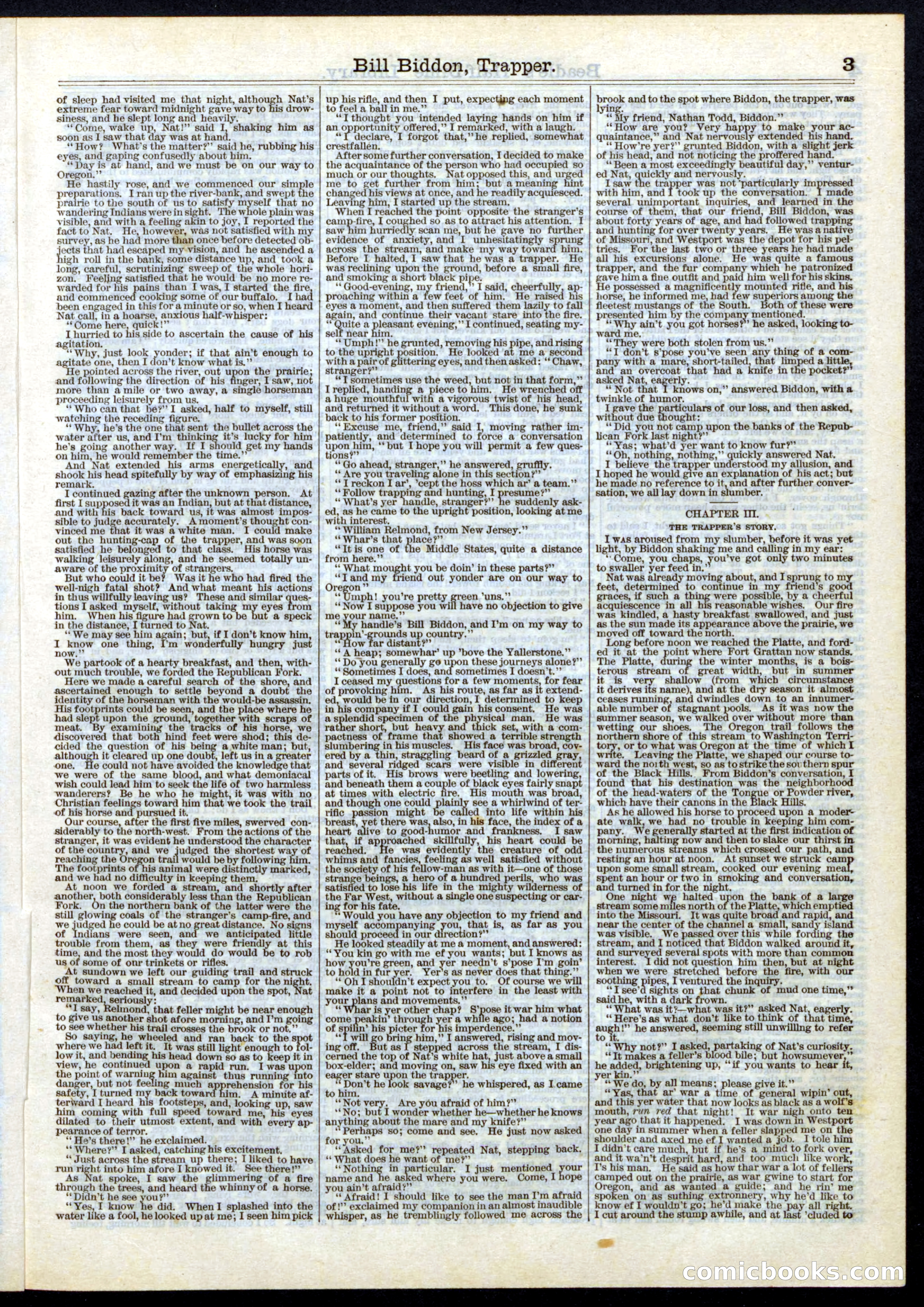 Beadle's Half Dime Library, No. 6 — page 3 of 16