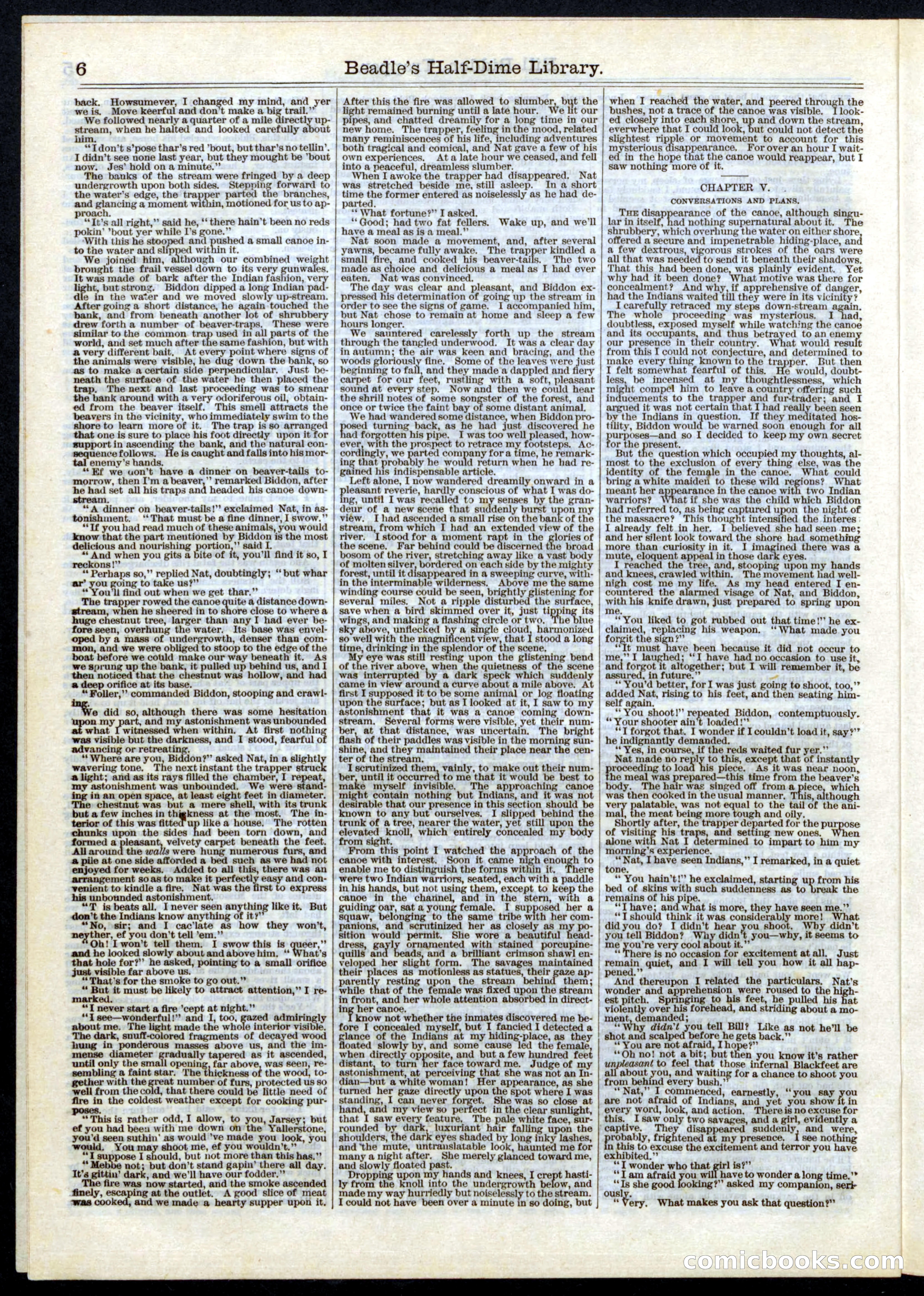 Beadle's Half Dime Library, No. 6 — page 6 of 16
