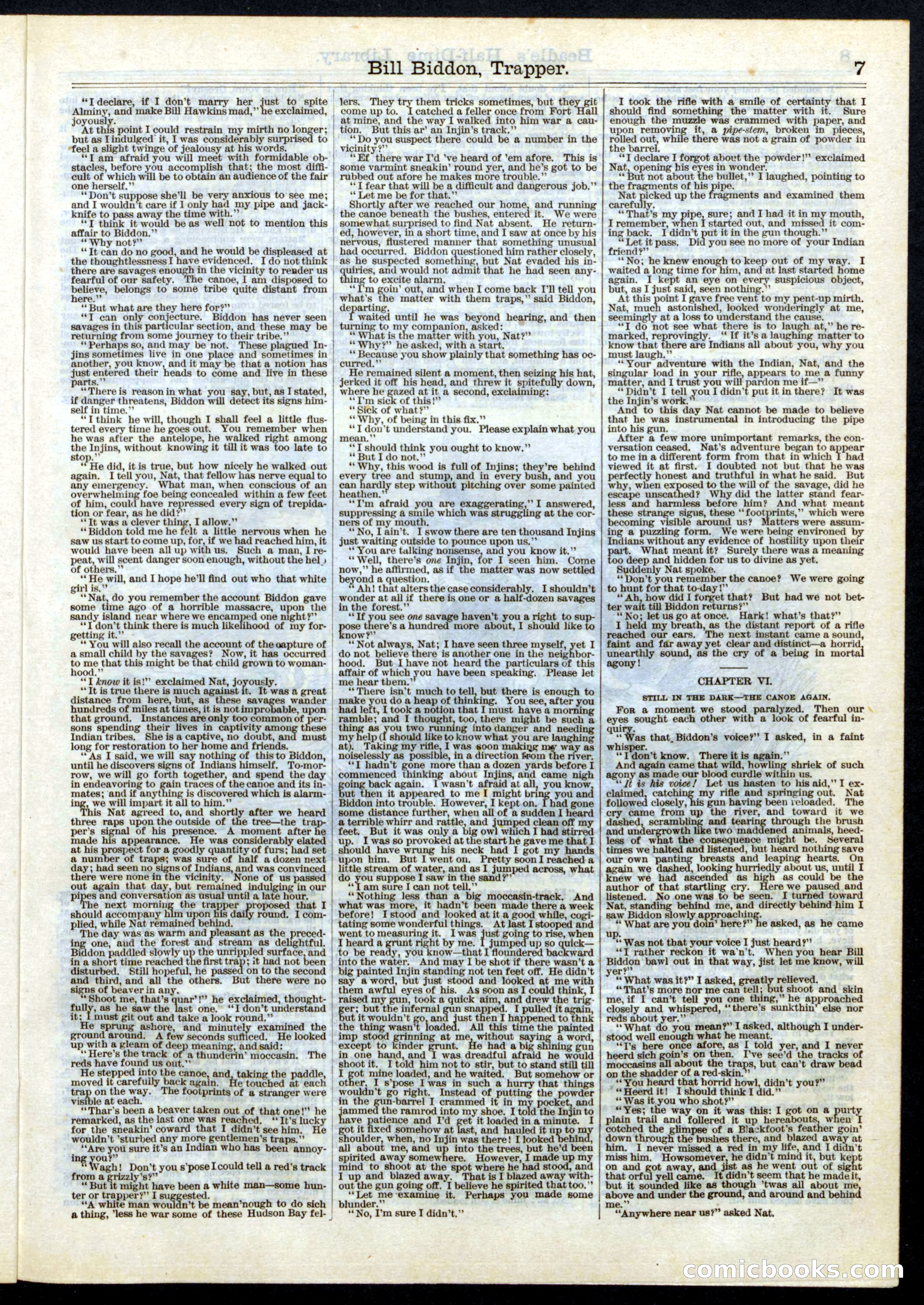 Beadle's Half Dime Library, No. 6 — page 7 of 16
