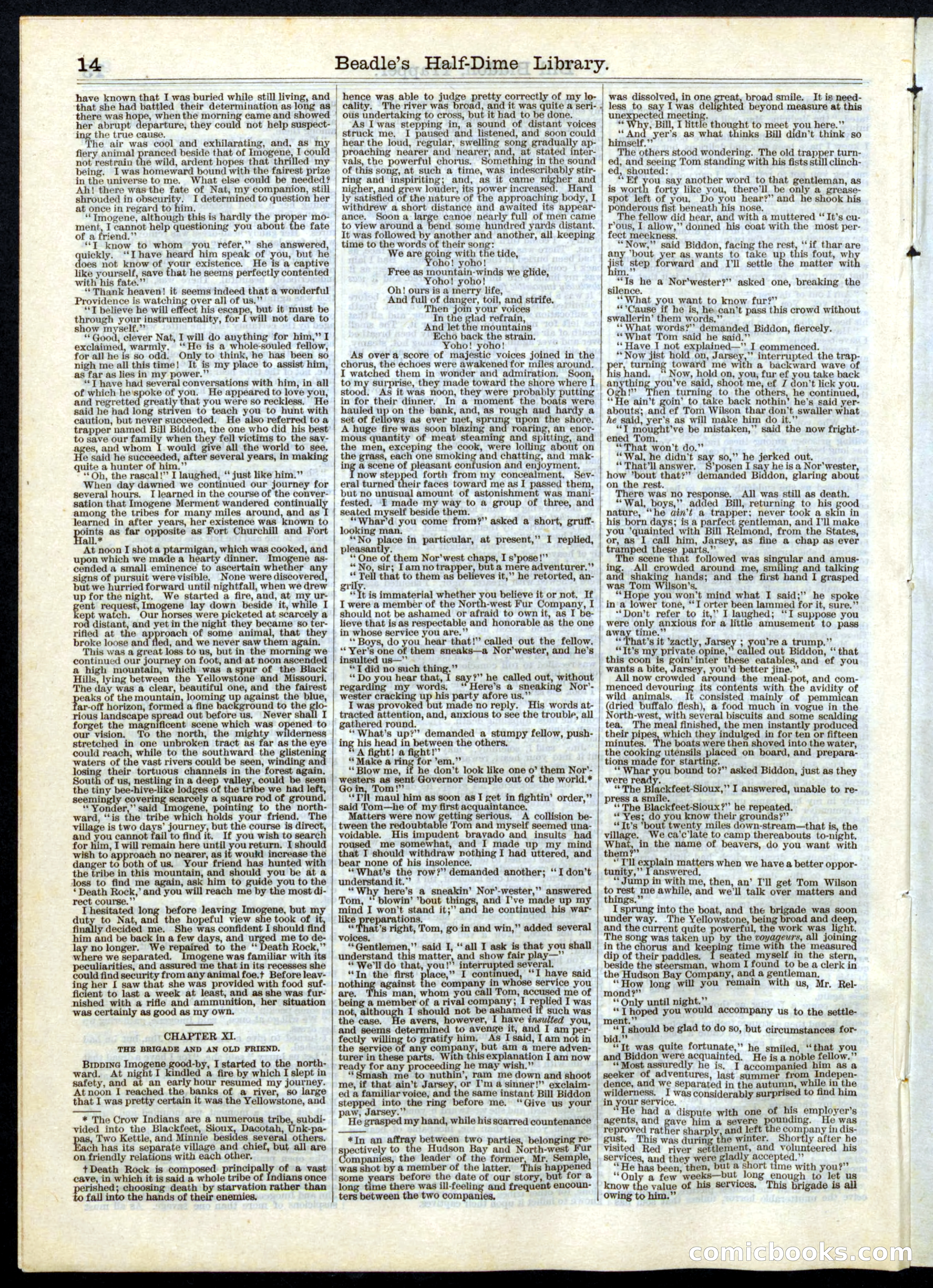 Beadle's Half Dime Library, No. 6 — page 14 of 16