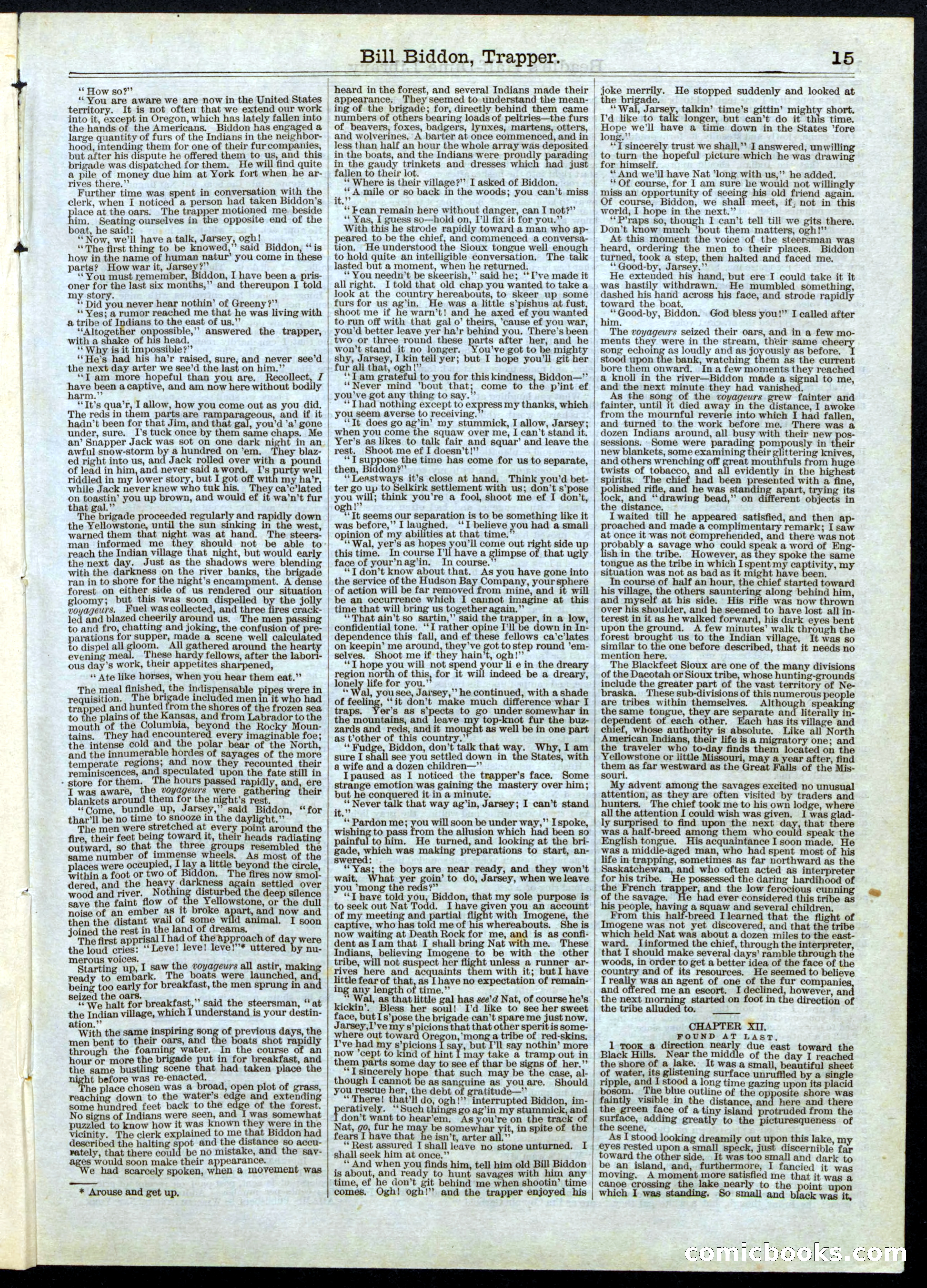 Beadle's Half Dime Library, No. 6 — page 15 of 16