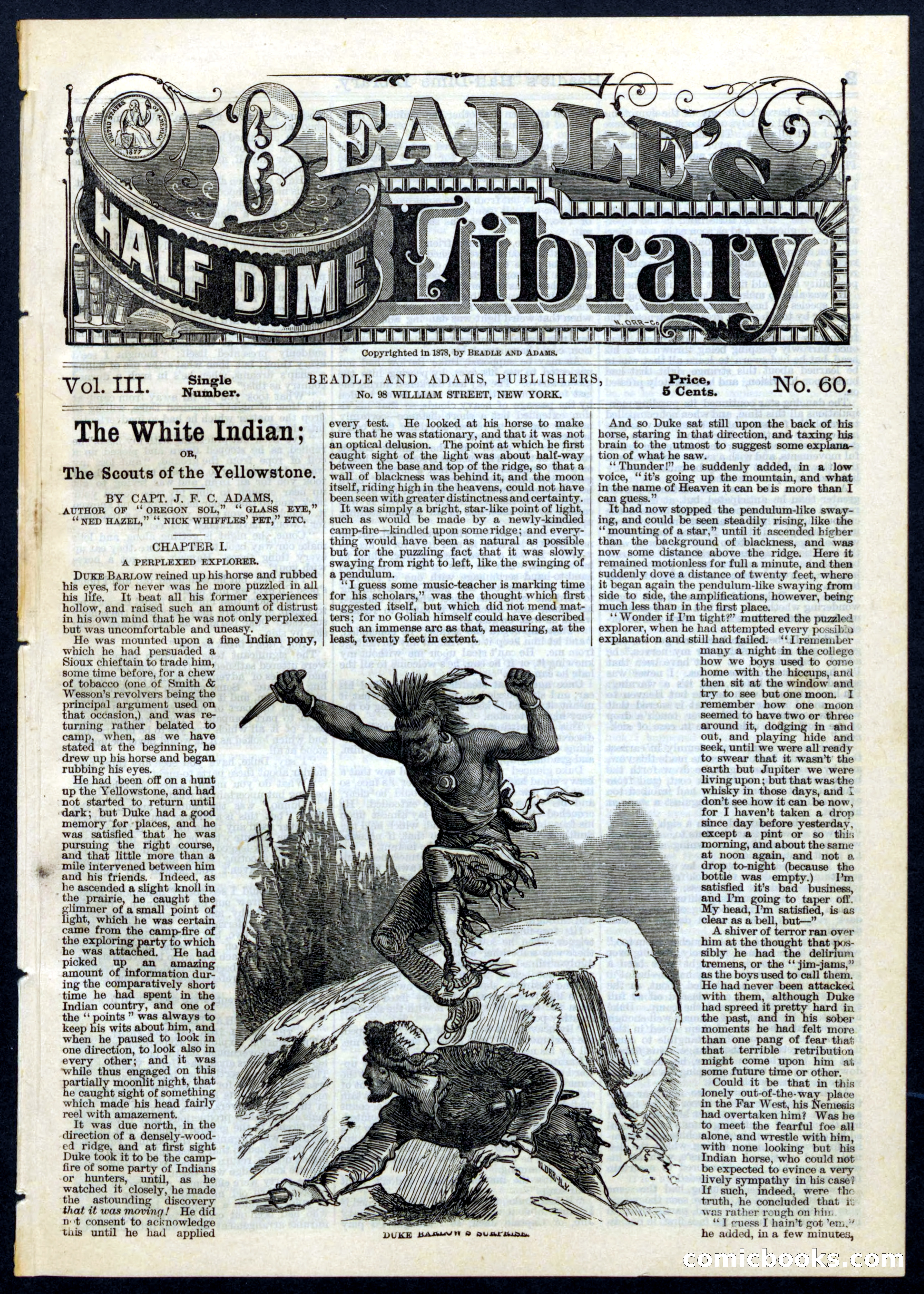 Beadle's Half Dime Library No. 60 — page 1 of 16