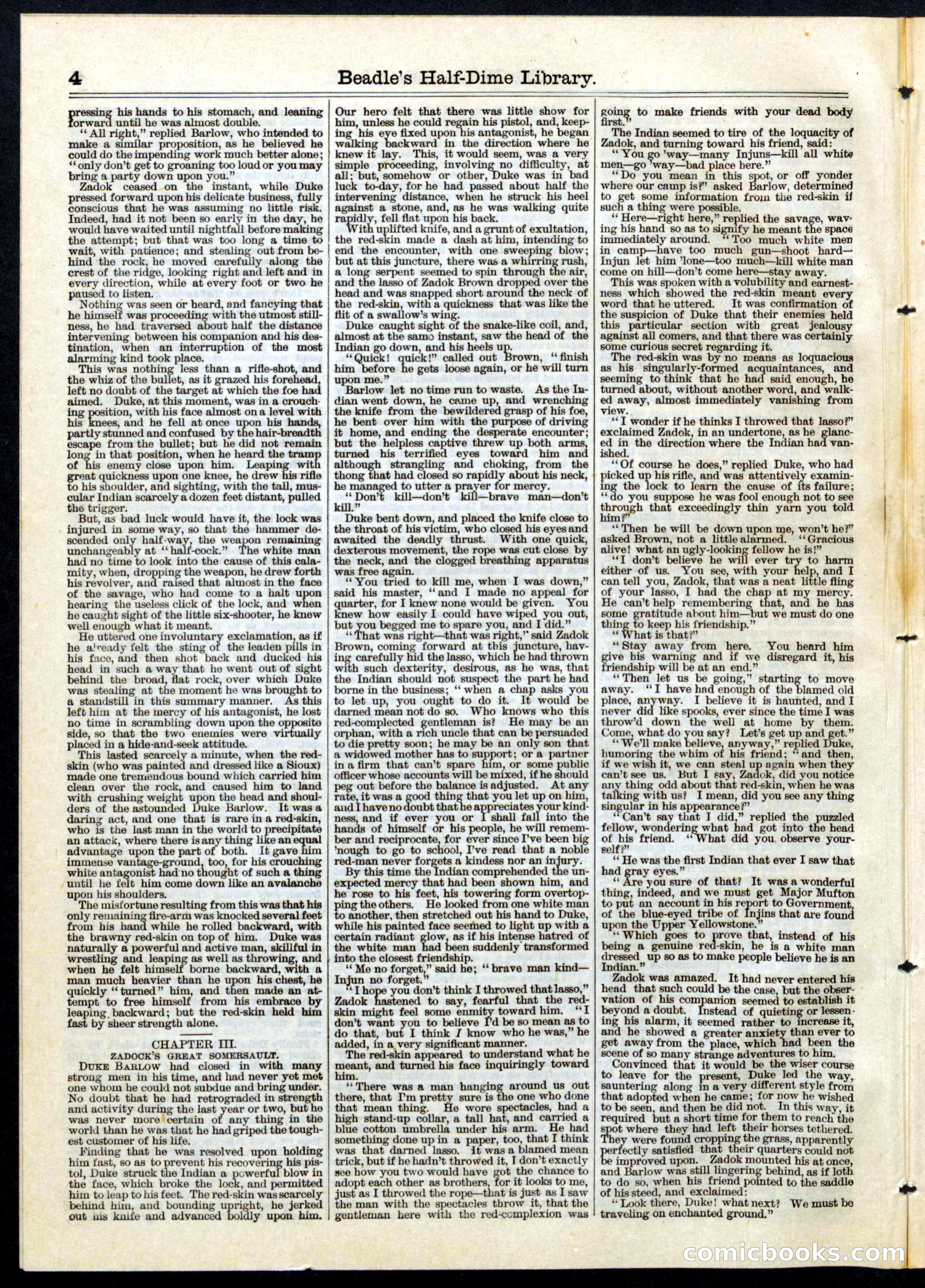 Beadle's Half Dime Library No. 60 — page 4 of 16